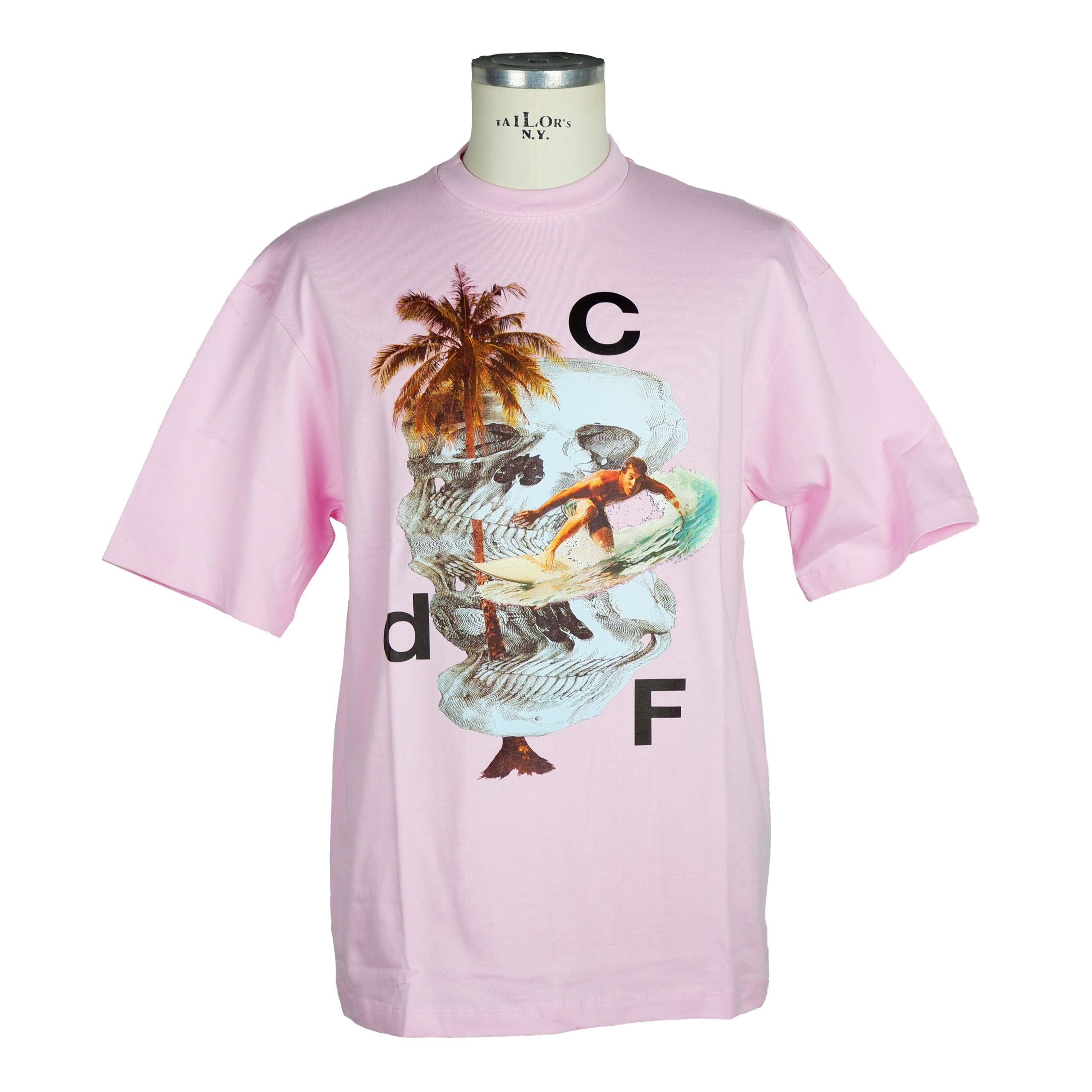 Comme Des Fuckdown Pink Cotton Men's T-Shirt