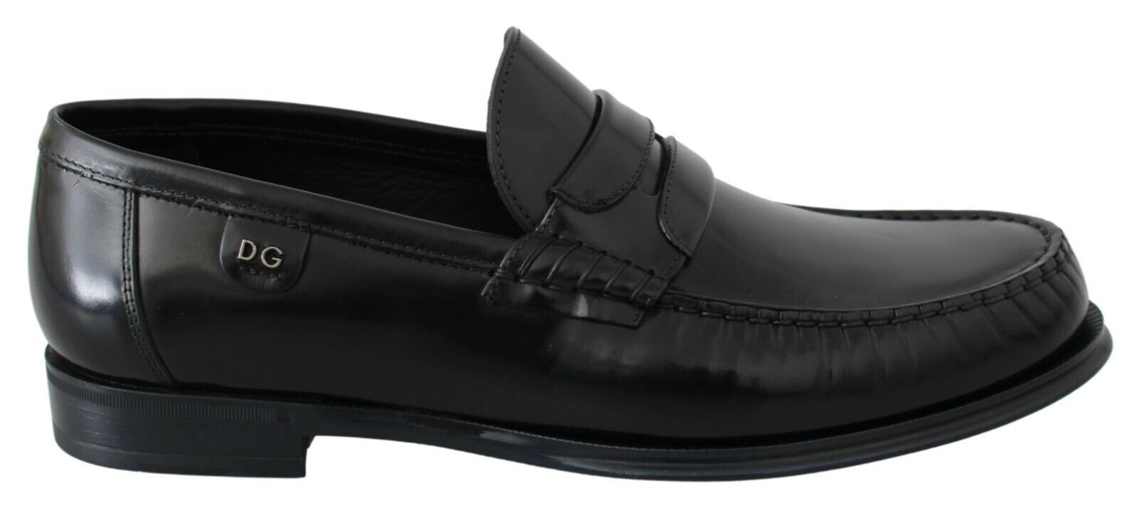 Dolce & Gabbana Elegant Black Leather Loafers for Men