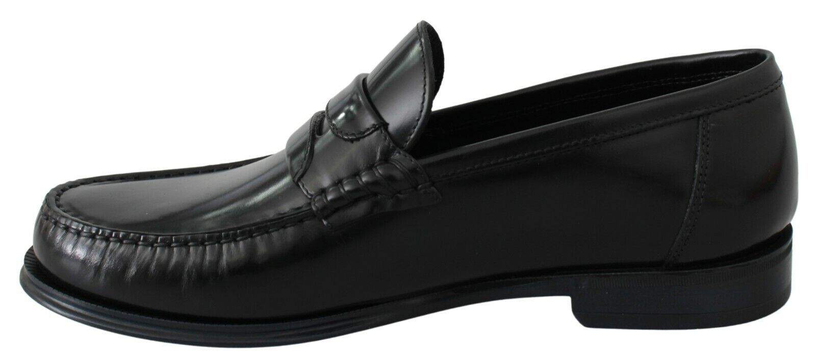 Dolce & Gabbana Elegant Black Leather Loafers for Men