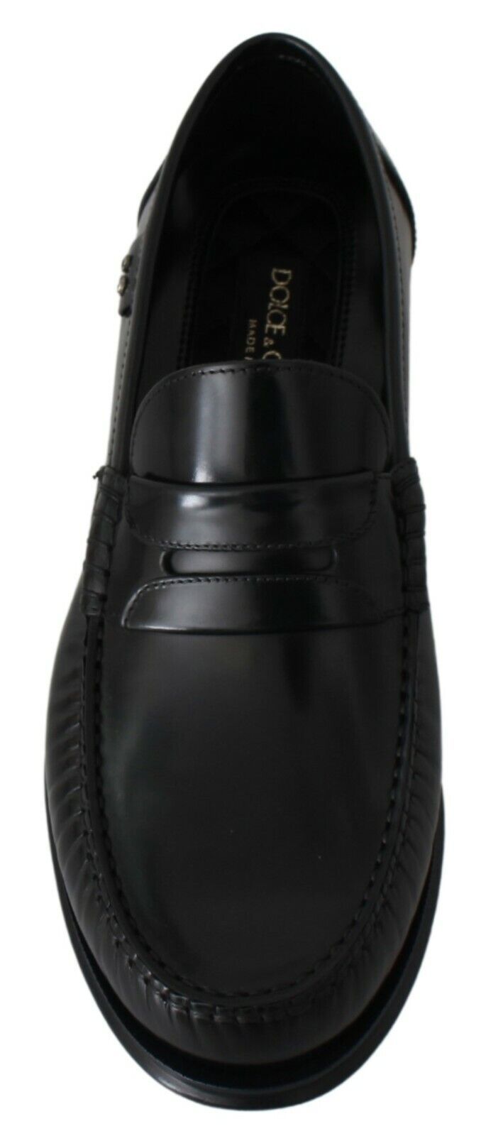 Dolce & Gabbana Elegant Black Leather Loafers for Men