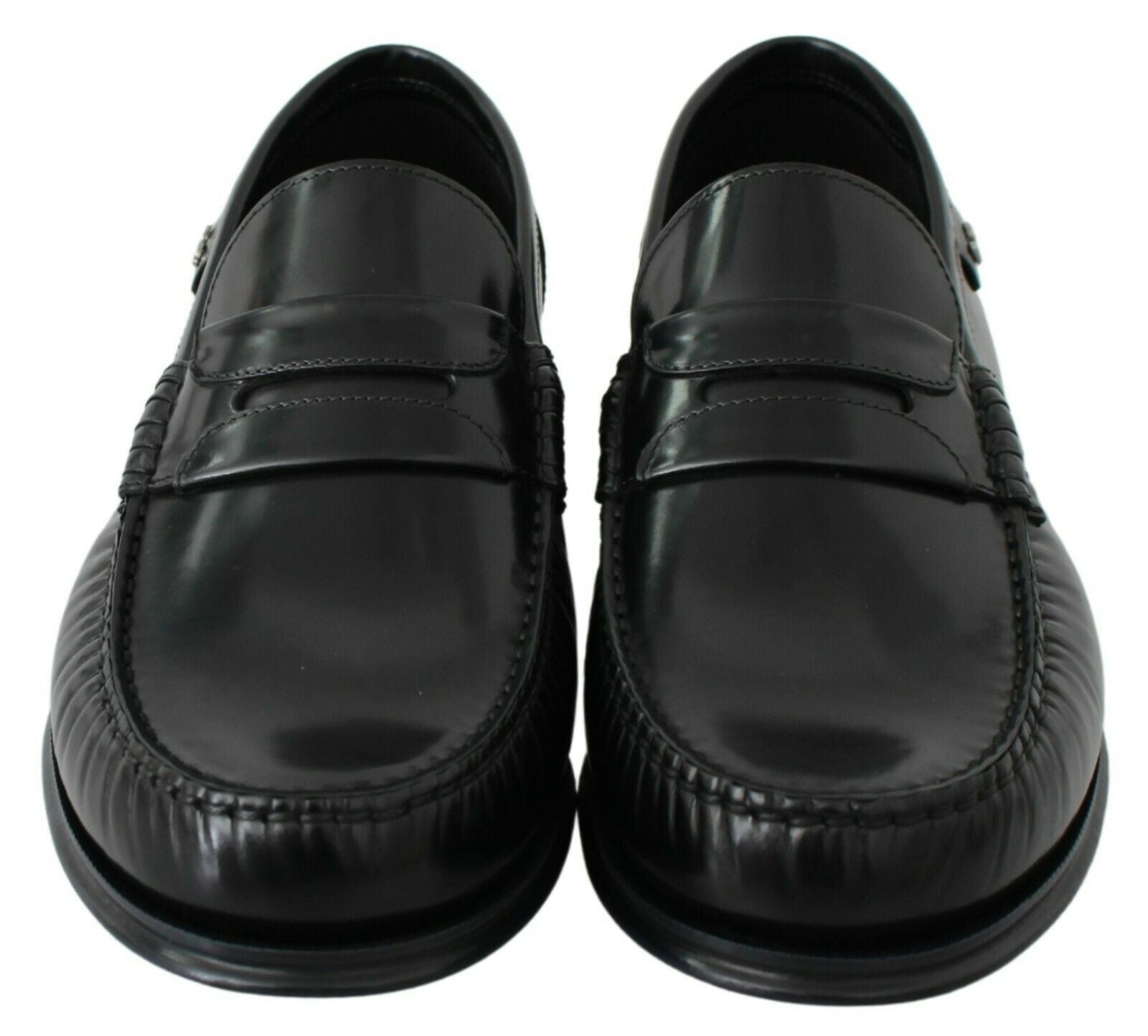 Dolce & Gabbana Elegant Black Leather Loafers for Men