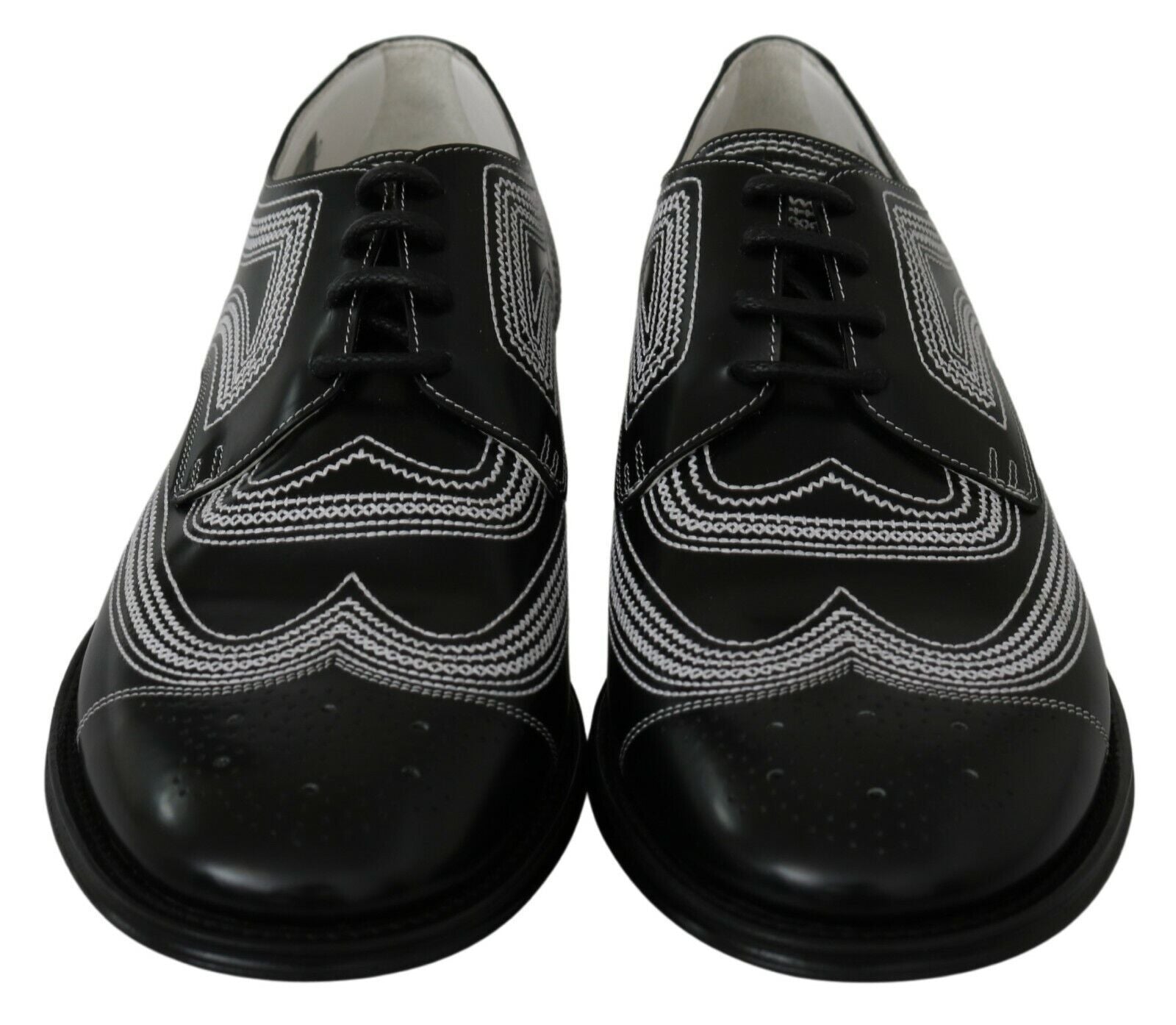 Dolce & Gabbana Elegant Black and White Derby Shoes