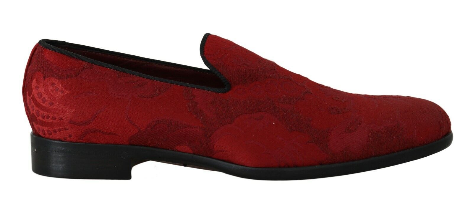 Dolce & Gabbana Elegant Red Silk-Blend Loafers