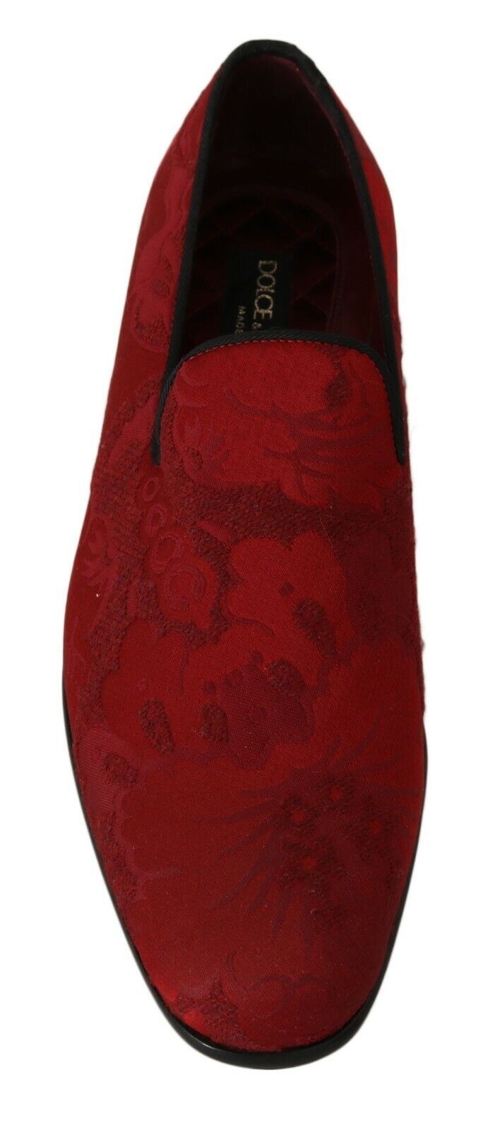 Dolce & Gabbana Elegant Red Silk-Blend Loafers