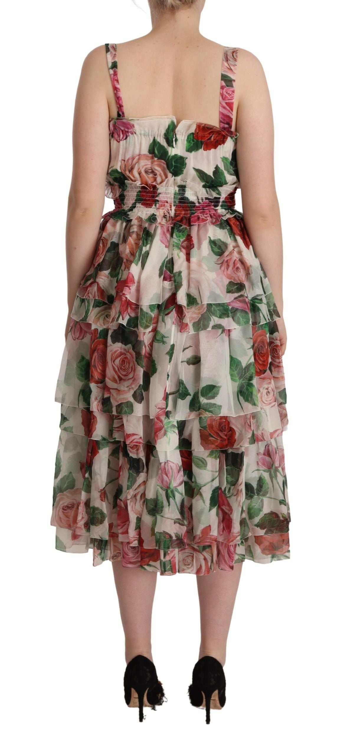 Dolce & Gabbana Elegant Floral Silk Maxi Dress