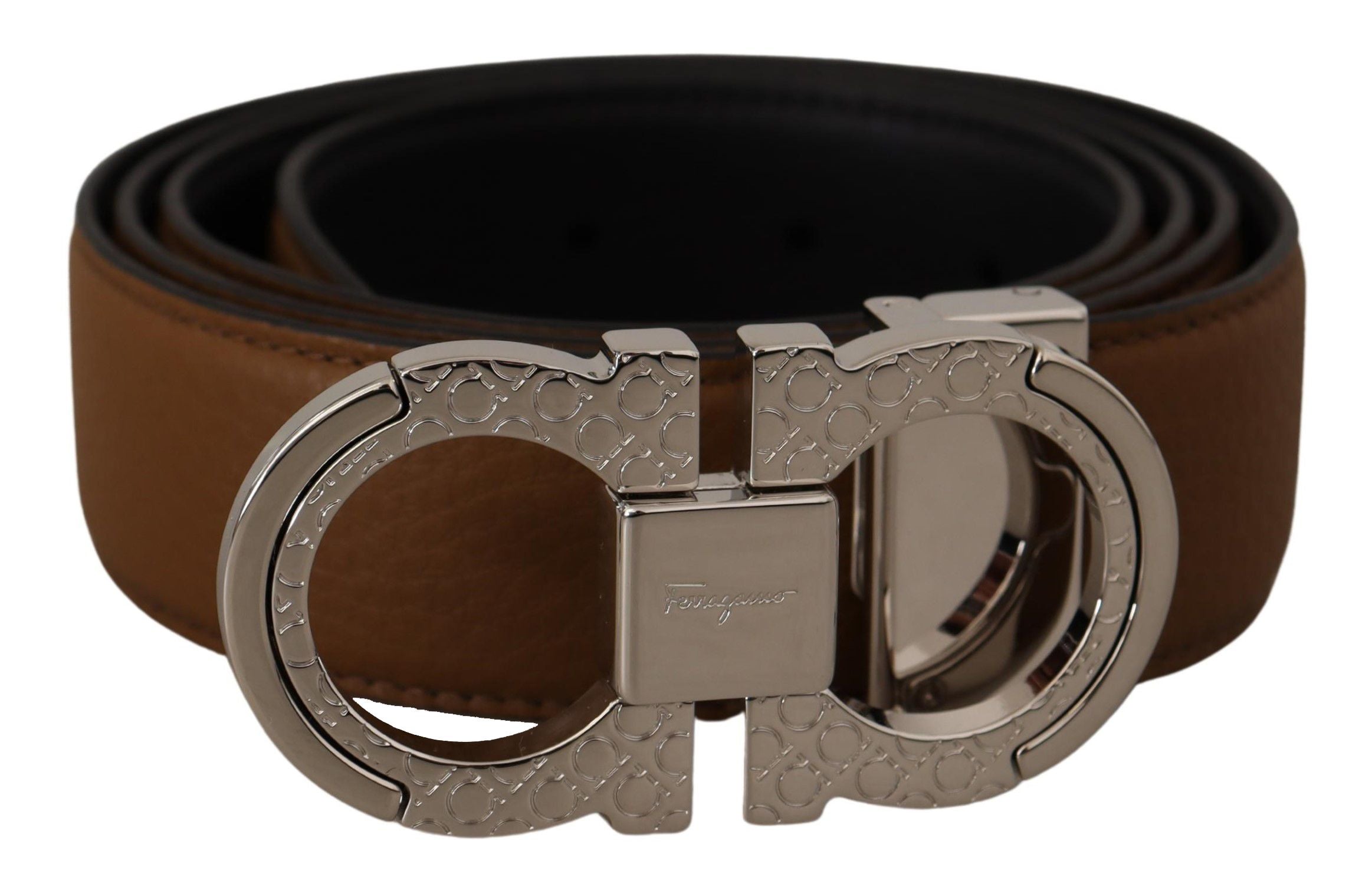 Salvatore Ferragamo Elegant Reversible Calf Leather Belt