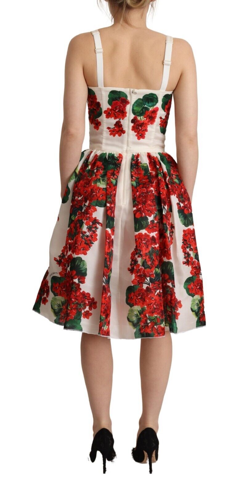 Dolce & Gabbana Elegant Silk Floral A-Line Dress