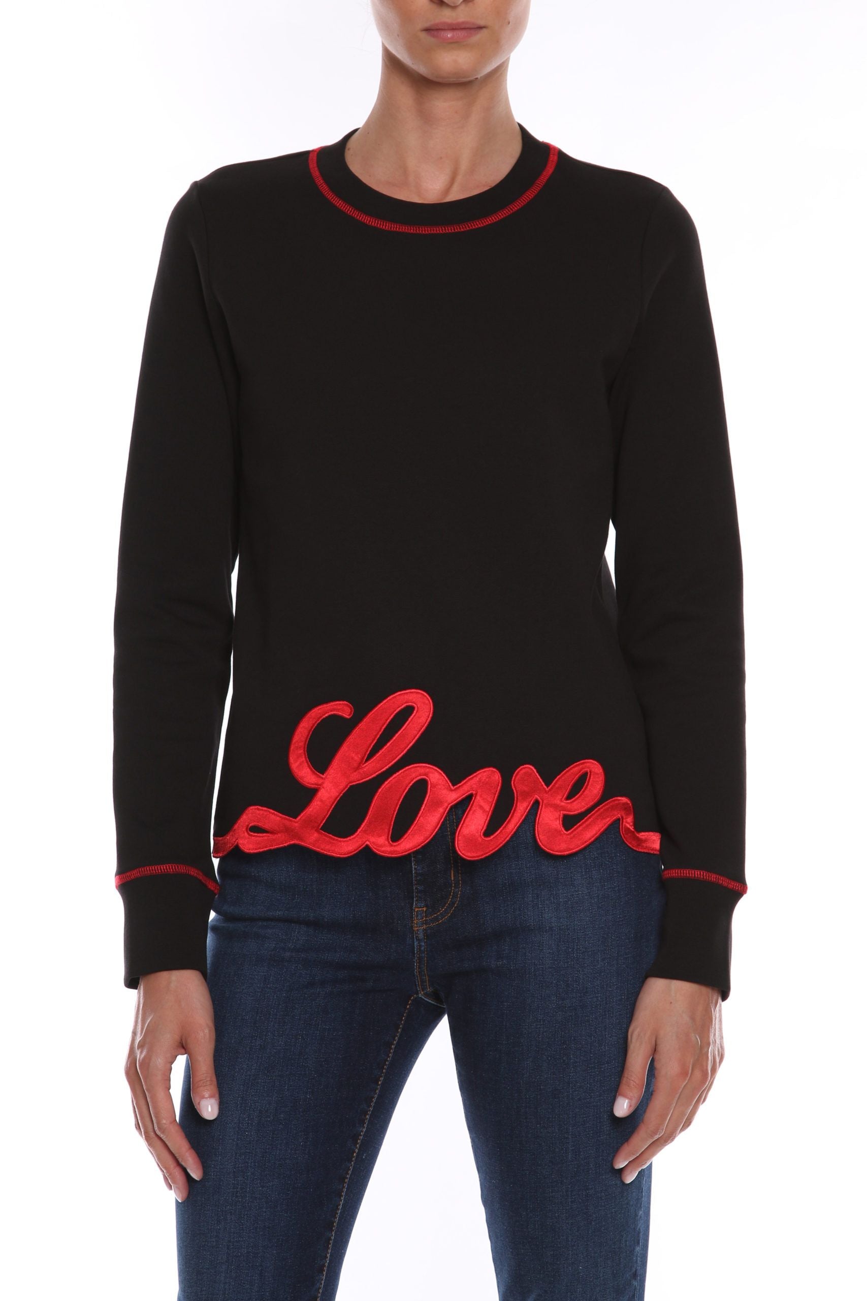 Love Moschino Black Cotton Women Sweater