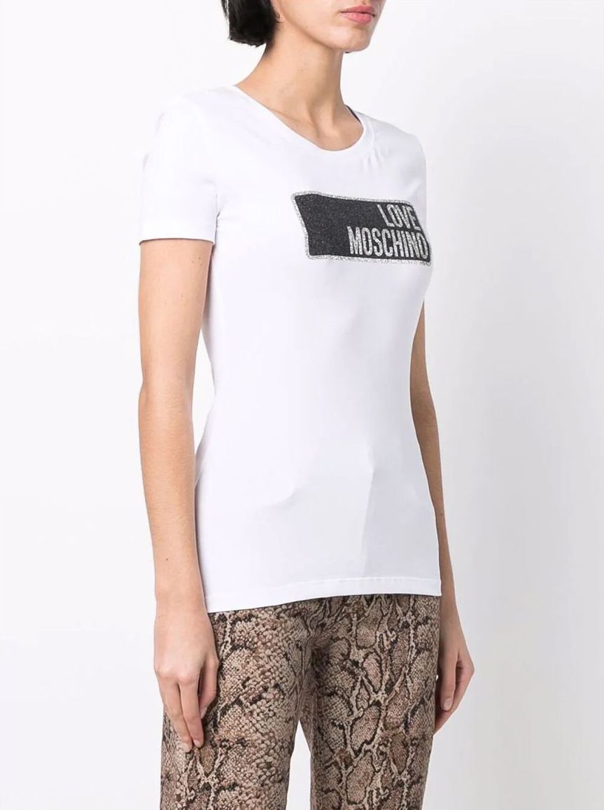 Love Moschino White Cotton Women T-Shirt