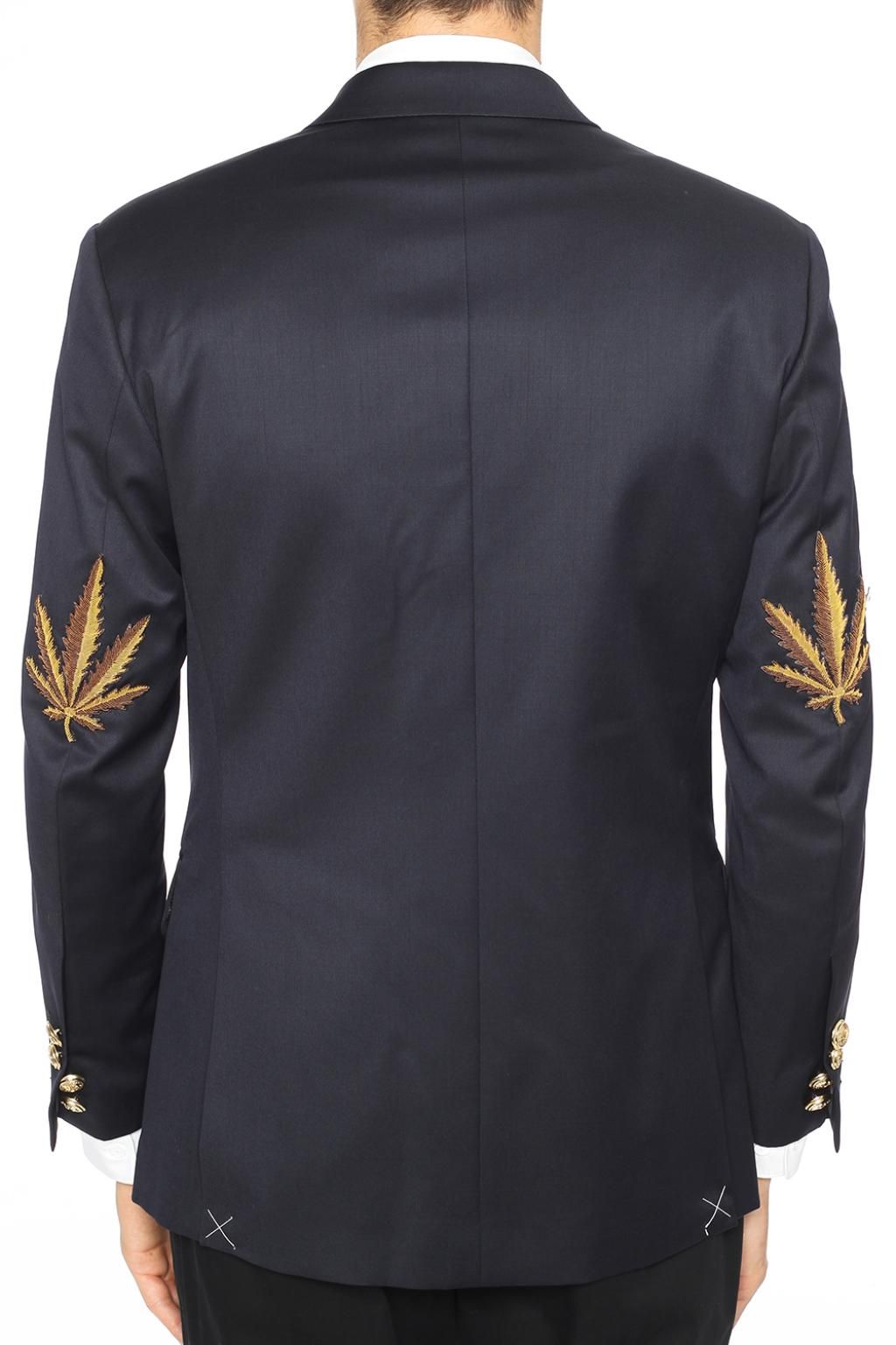 Palm Angels Elegant Double Breasted Blue Blazer