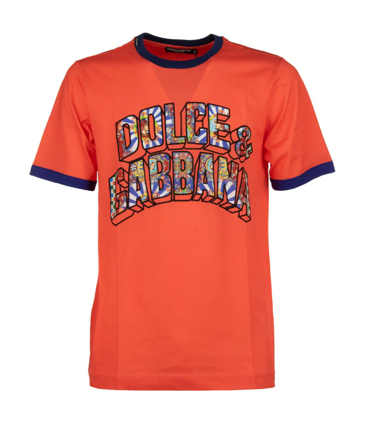 Dolce & Gabbana Orange Cotton Men T-Shirt