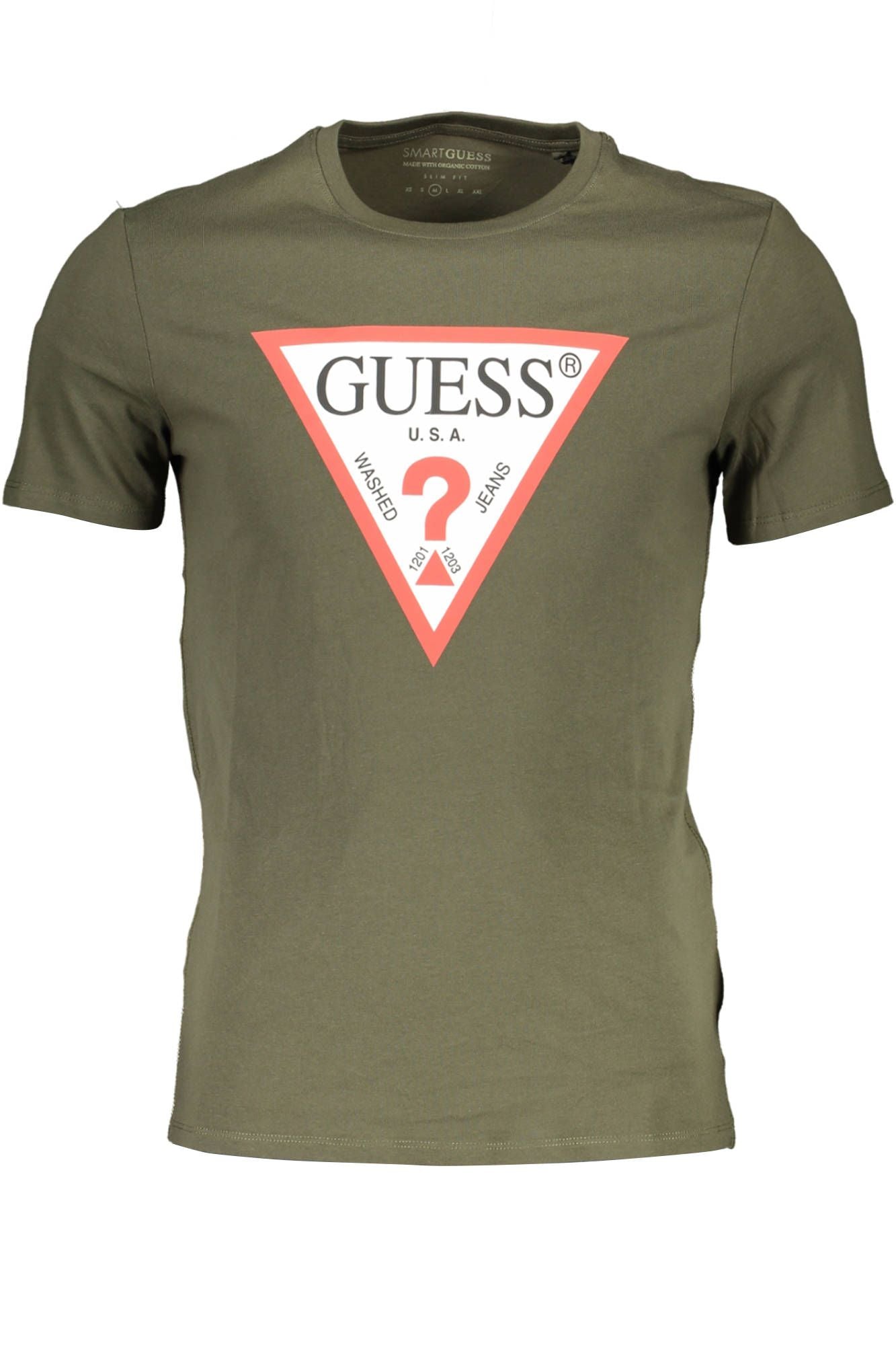 Guess Jeans Green Cotton Men T-Shirt