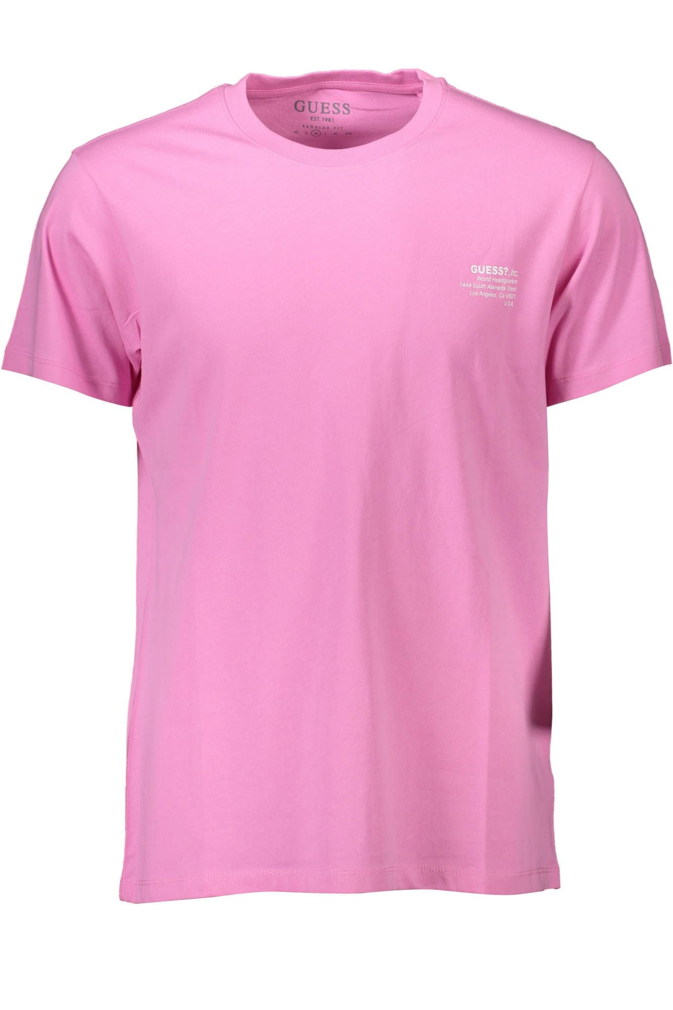 Guess Jeans Pink Cotton Men T-Shirt