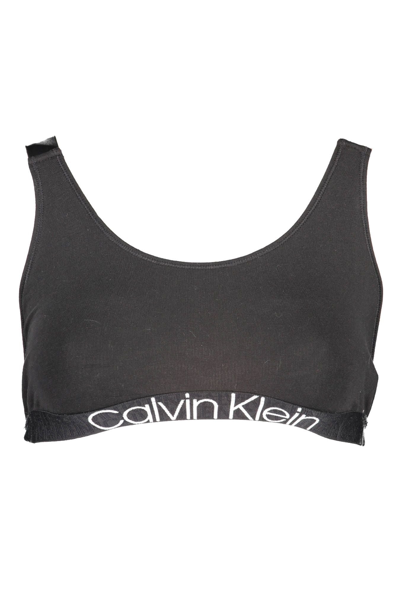 Calvin Klein Black Cotton Women Sports Bra