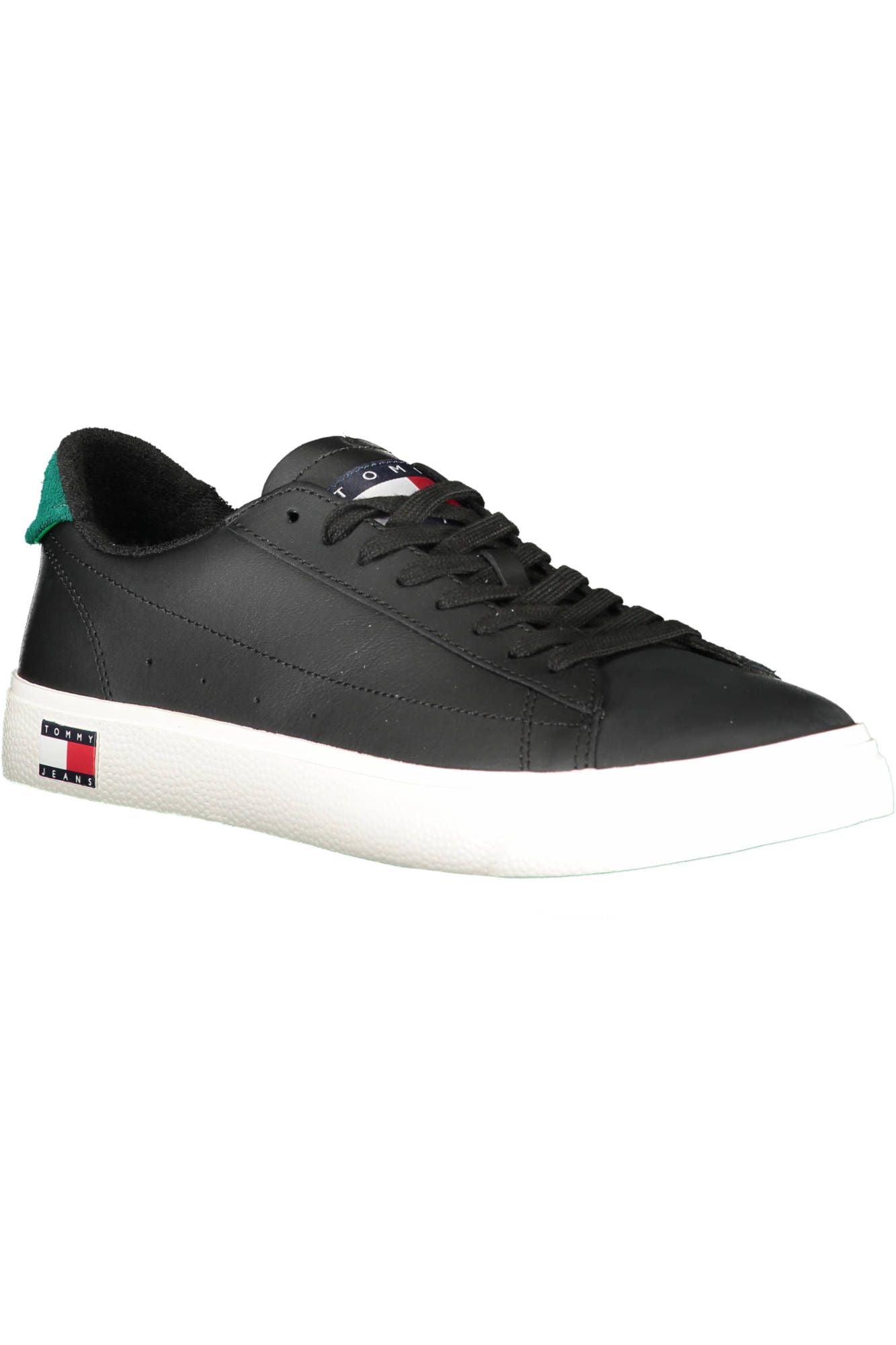 Tommy Hilfiger Black Recycled Polyester Men Sneaker