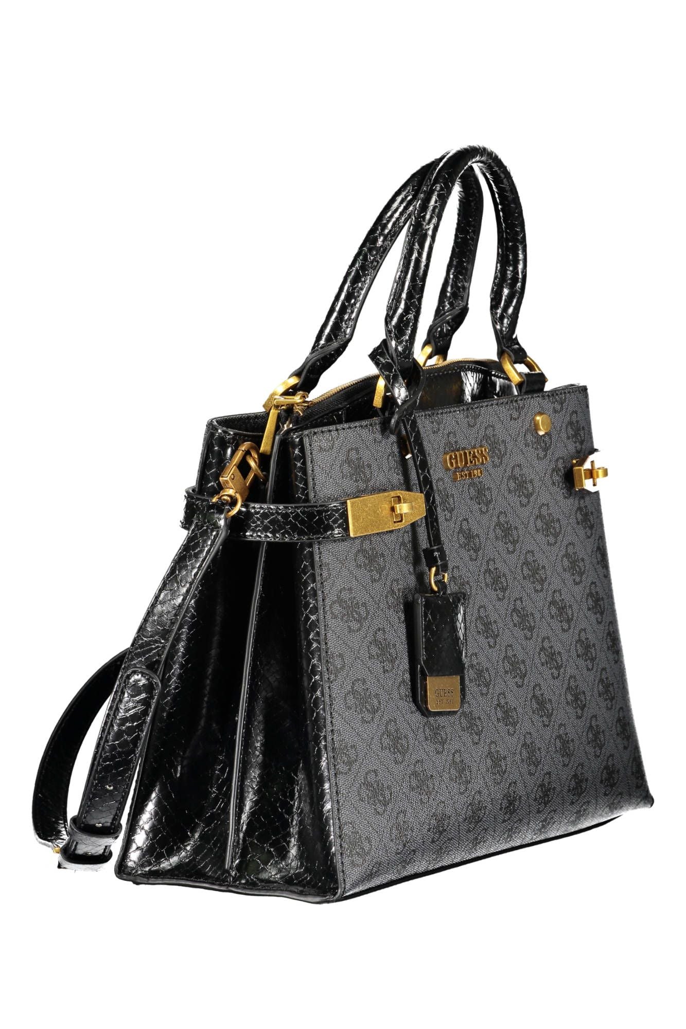 Guess Jeans Black Cotton Women Handbag