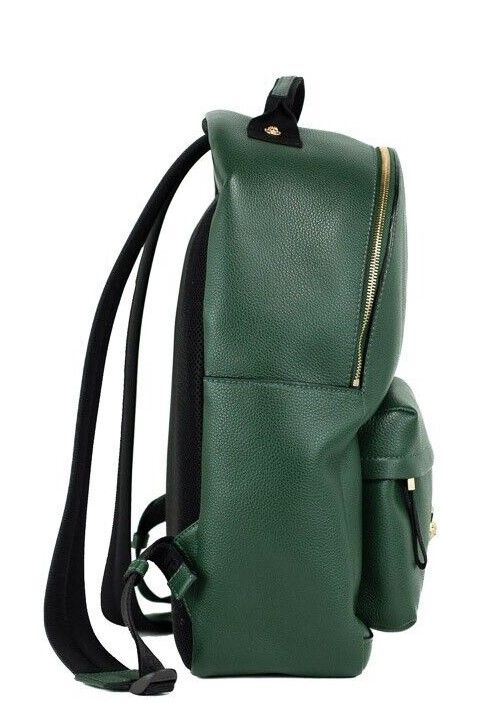 Versace Medusa Large Dark Green Grainy Calf Leather Shoulder Backpack Bookbag