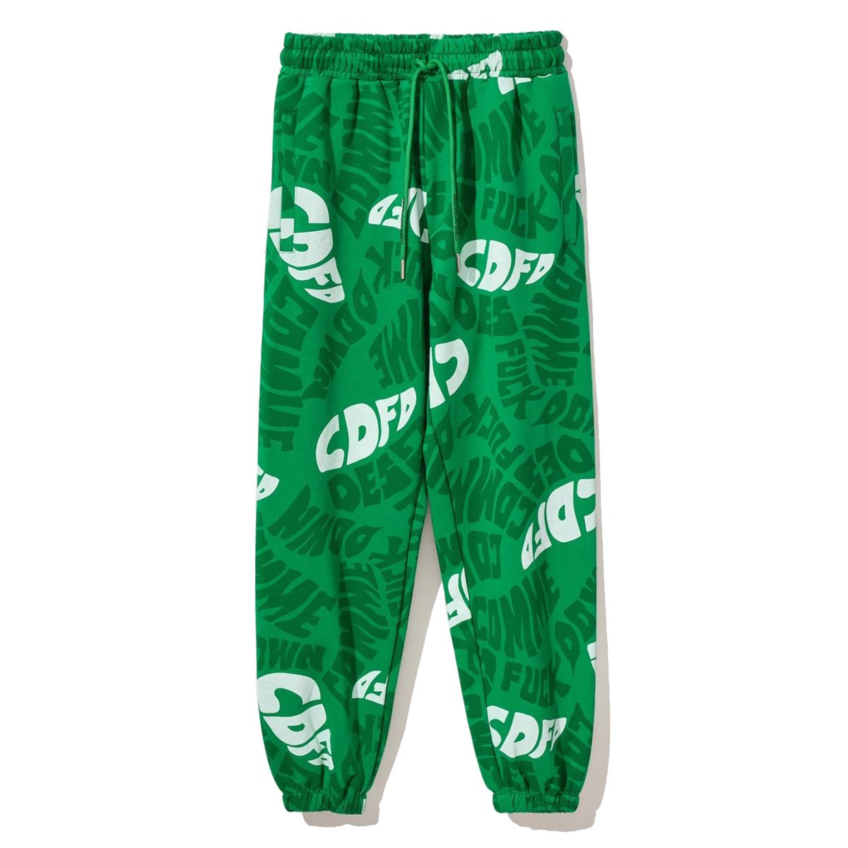 Comme Des Fuckdown Chic Logo Printed Cotton Sweatpants