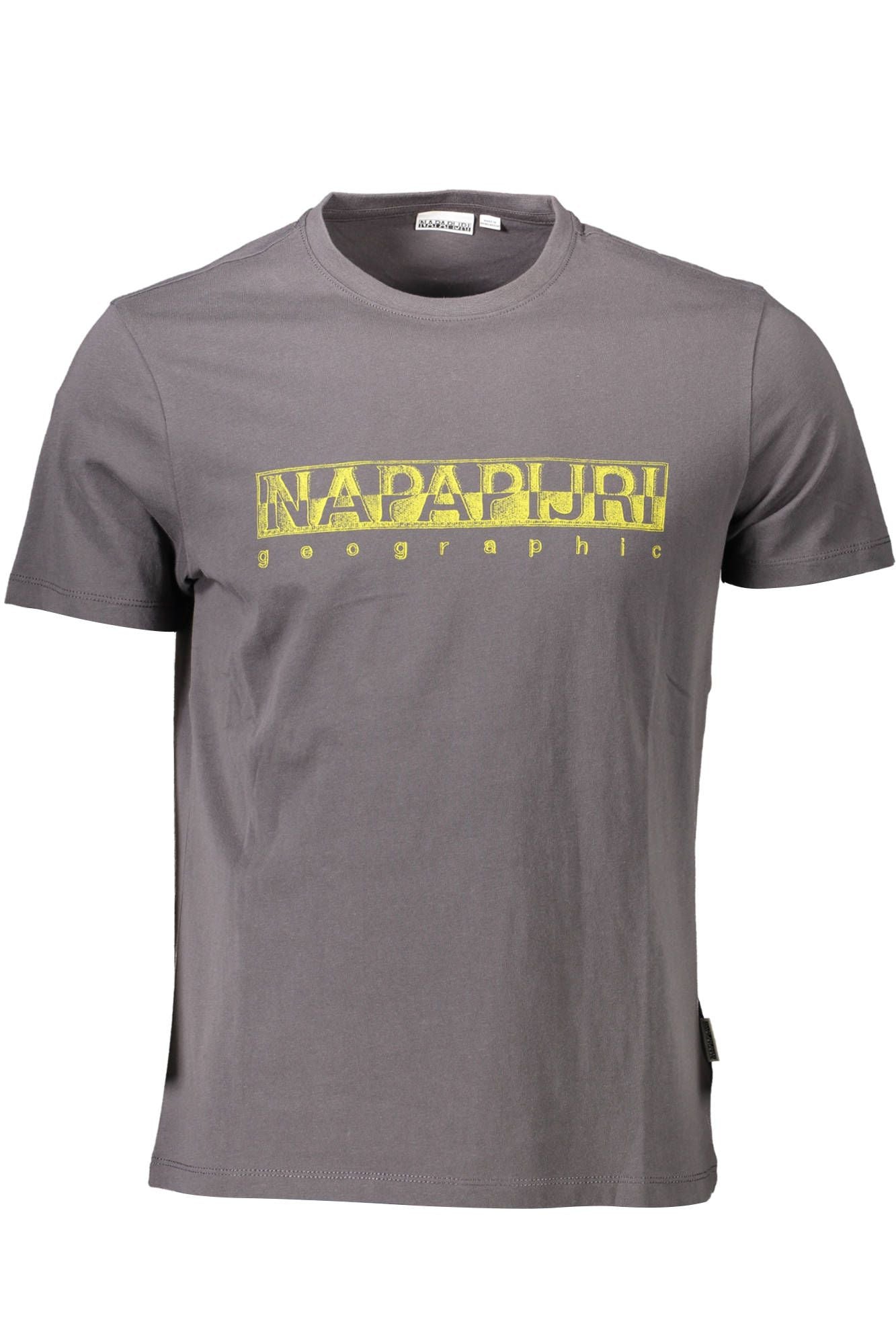 Napapijri Gray Cotton Men T-Shirt