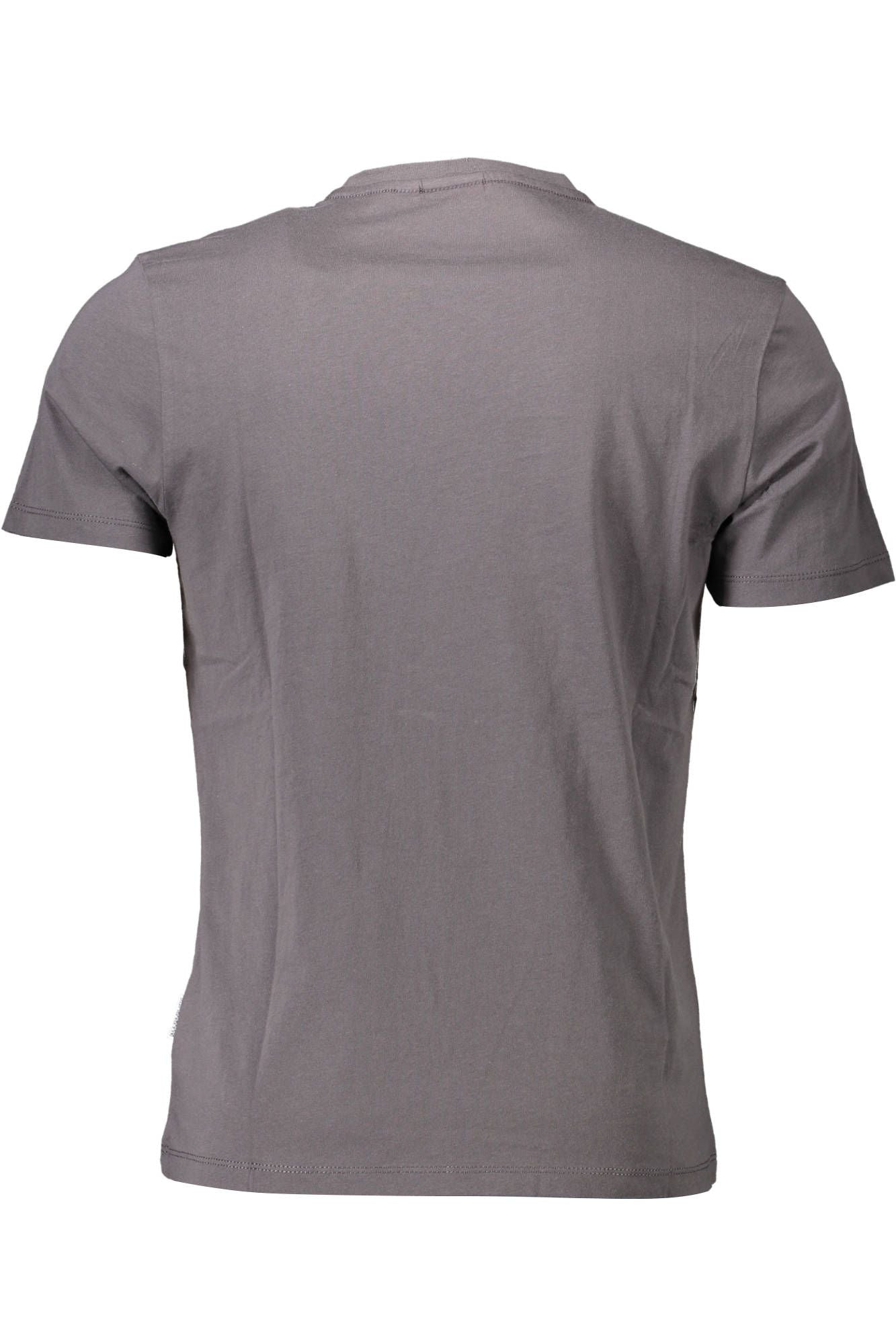 Napapijri Gray Cotton Men T-Shirt