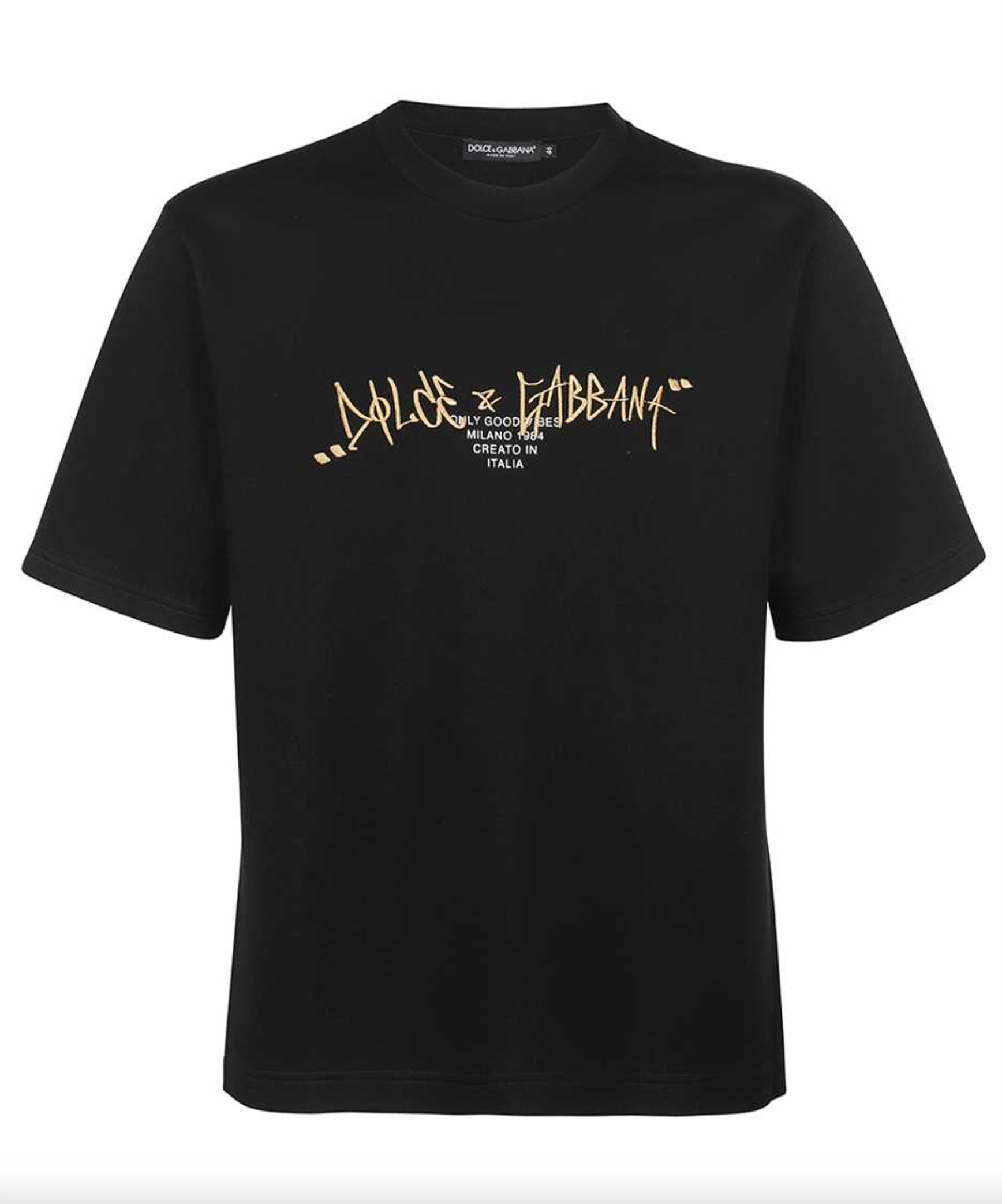 Dolce & Gabbana Black Cotton Men T-Shirt