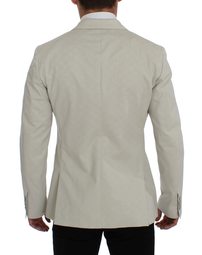 Dolce & Gabbana Elegant White Cotton Stretch Blazer