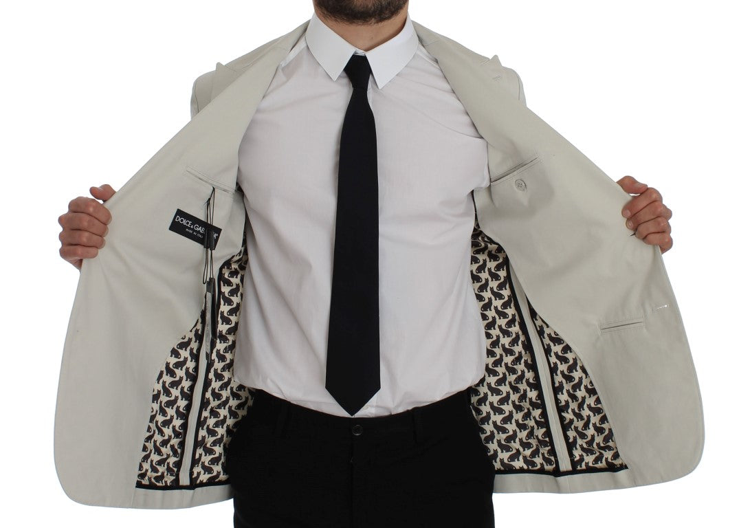 Dolce & Gabbana Elegant White Cotton Stretch Blazer