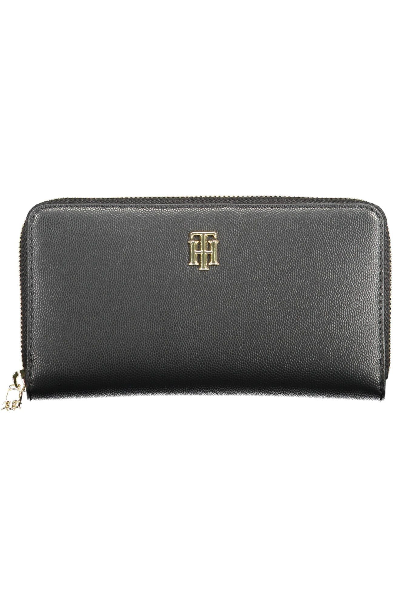 Tommy Hilfiger Black Polyurethane Women Wallet