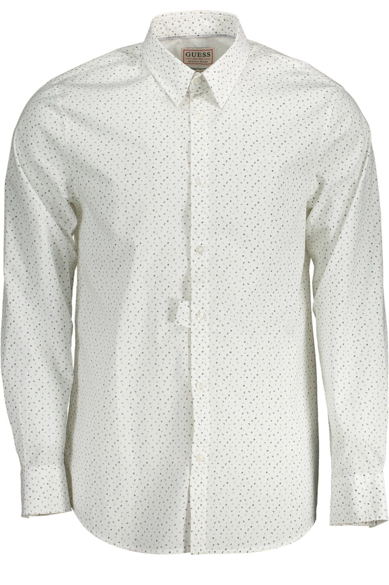 Guess Jeans White Cotton Men Shirt