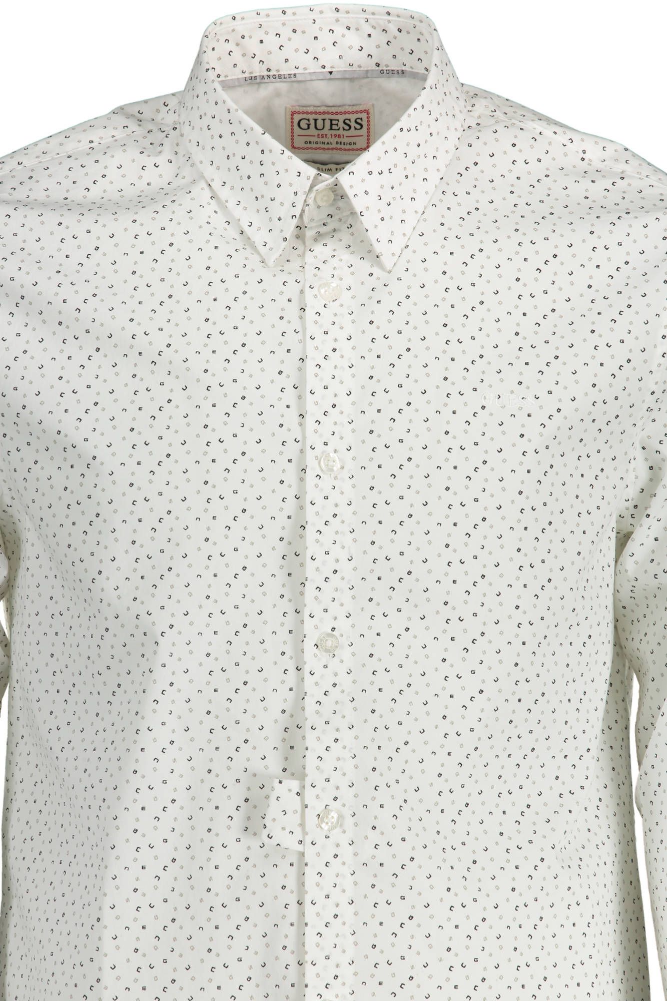 Guess Jeans White Cotton Men Shirt