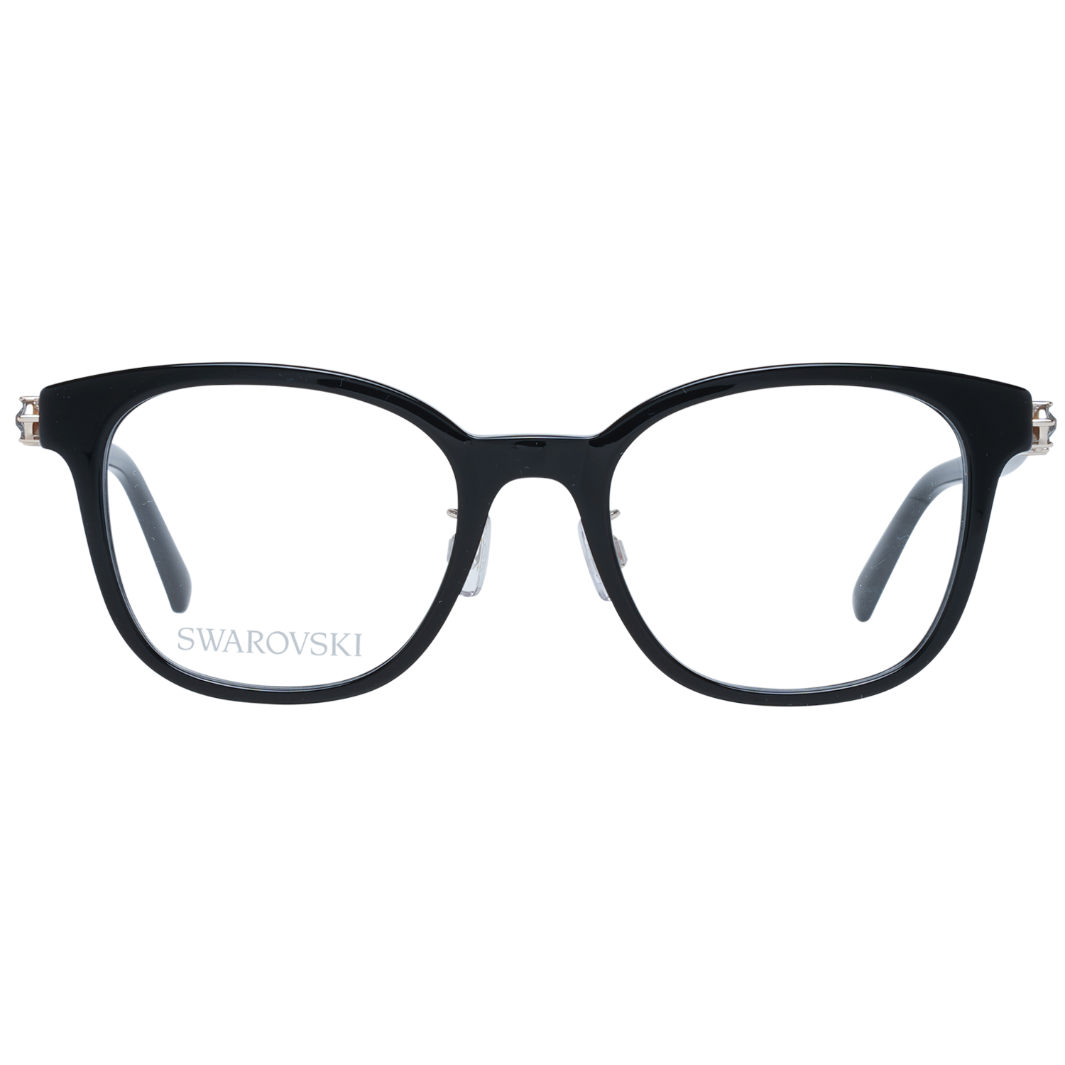 Swarovski Elegant Black Acetate Full-Rim Eyeglasses