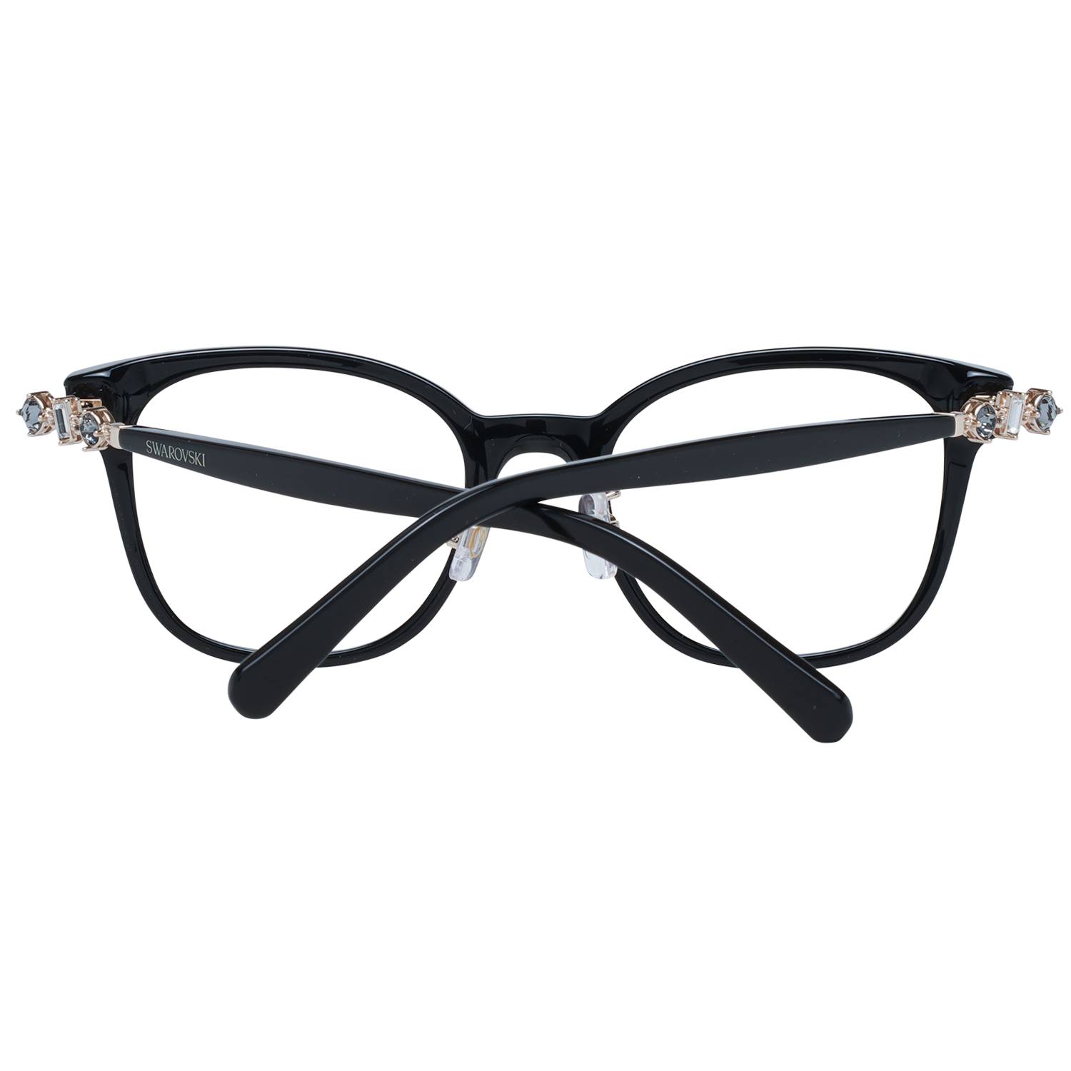 Swarovski Elegant Black Acetate Full-Rim Eyeglasses