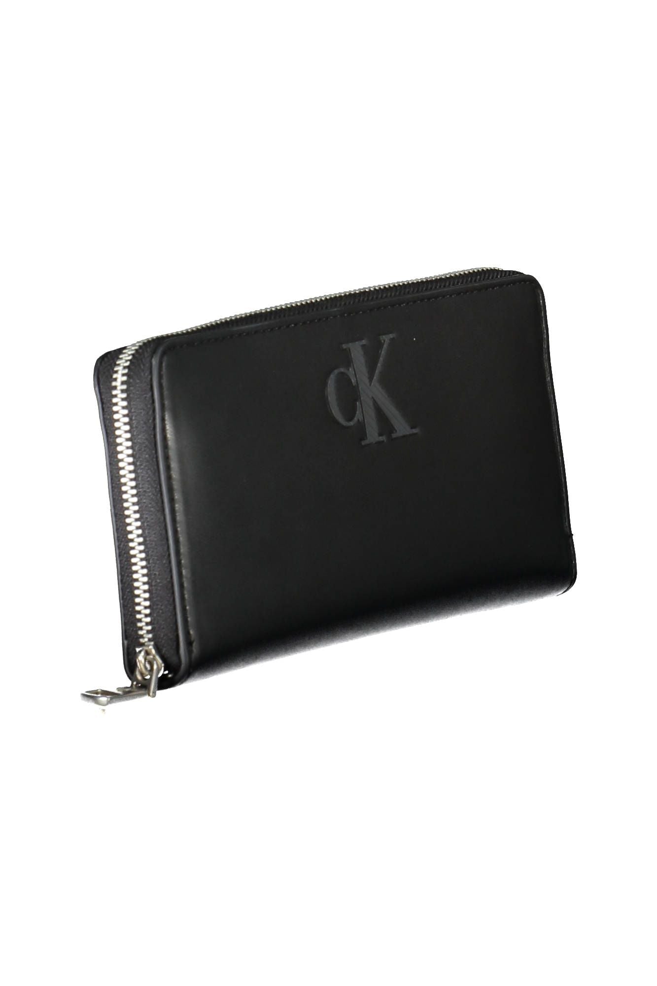 Calvin Klein Black Polyurethane Women Wallet