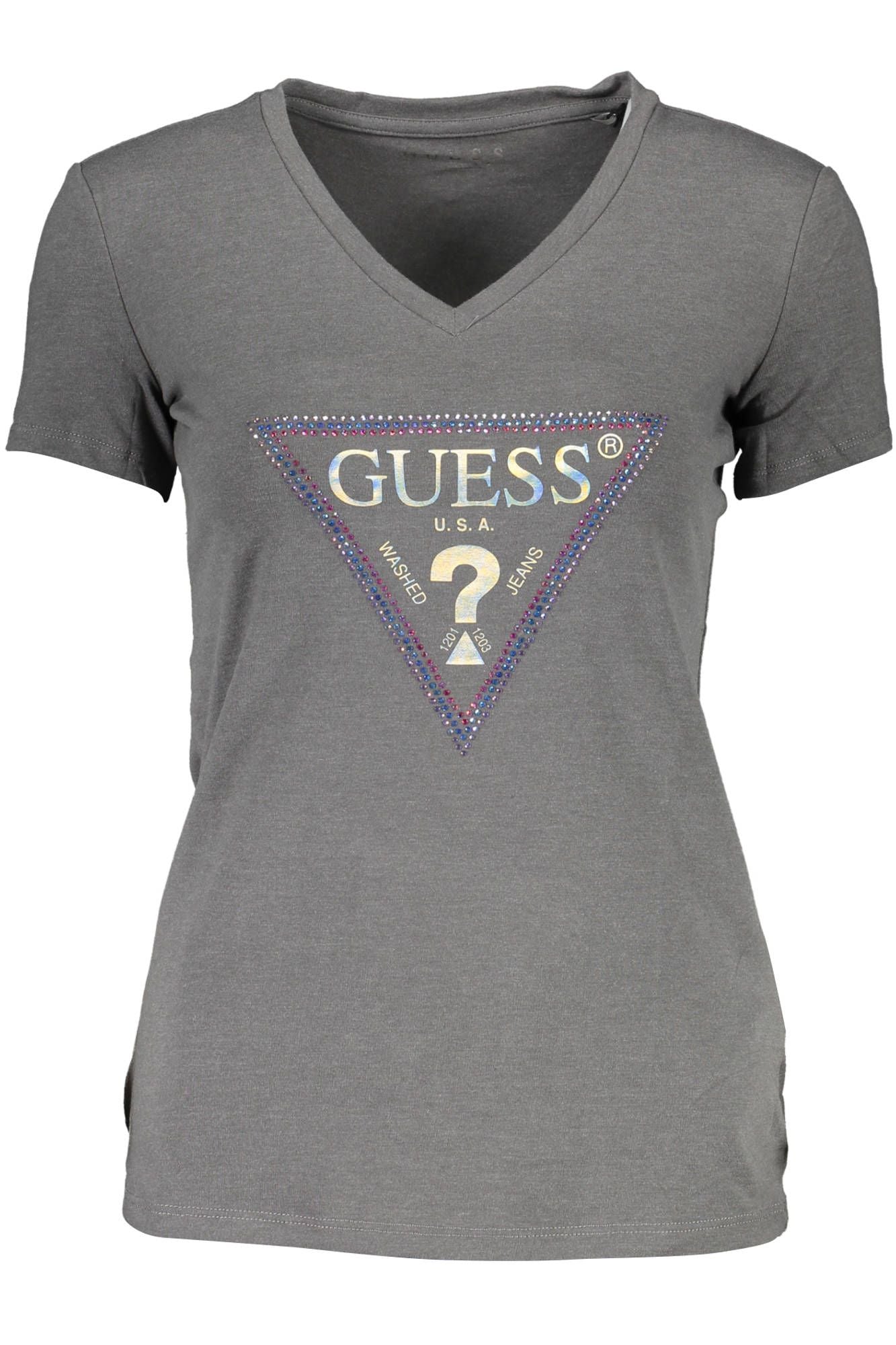 Guess Jeans Gray Cotton Women T-Shirt