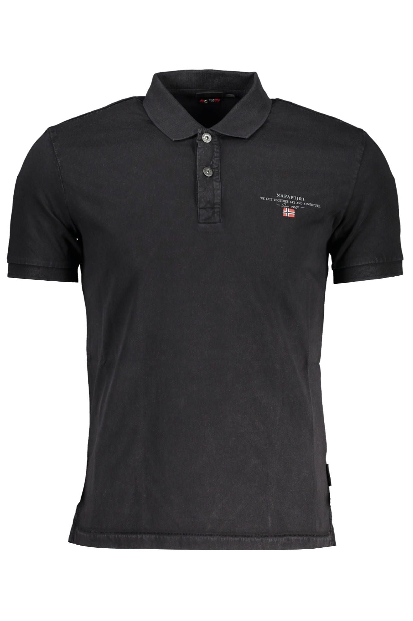 Napapijri Black Cotton Men Polo Shirt