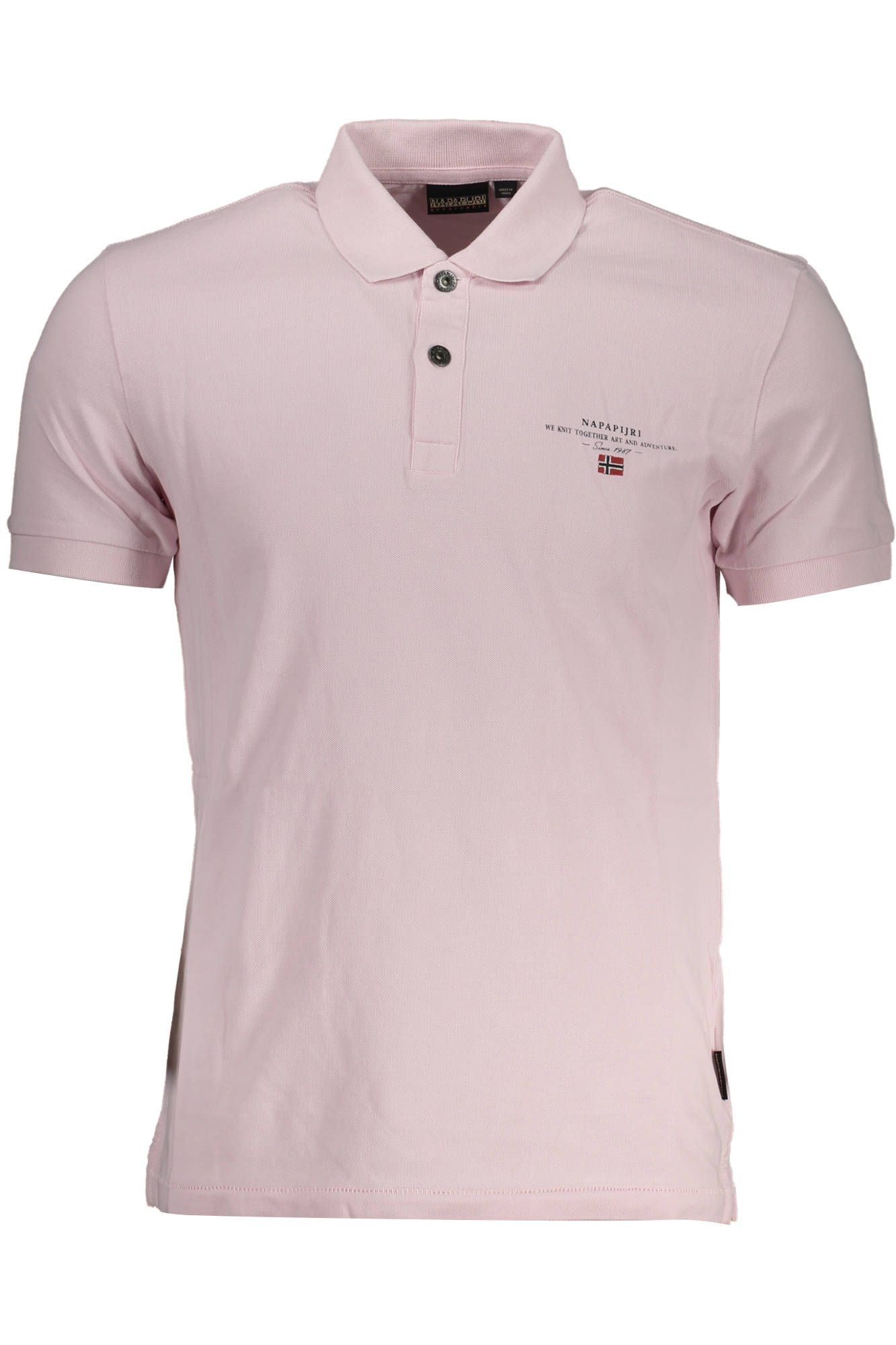 Napapijri Pink Cotton Men Polo Shirt