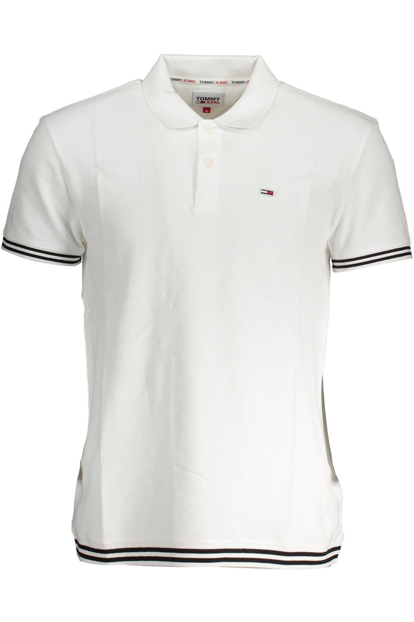 Tommy Hilfiger White Cotton Men Polo Shirt