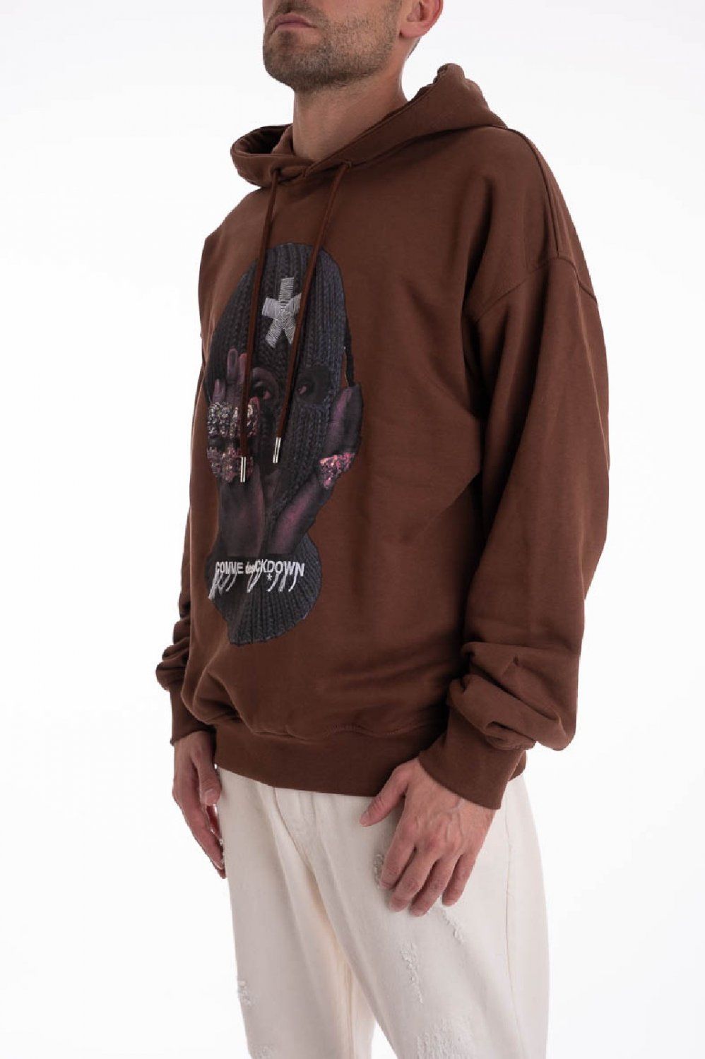 Comme Des Fuckdown Brown Cotton Men Sweater