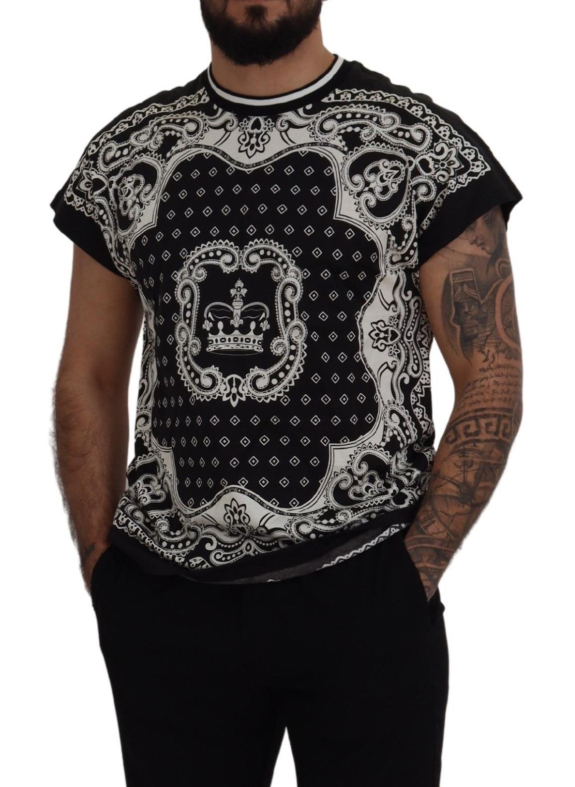 Dolce & Gabbana Baroque Elegance Crewneck Tee