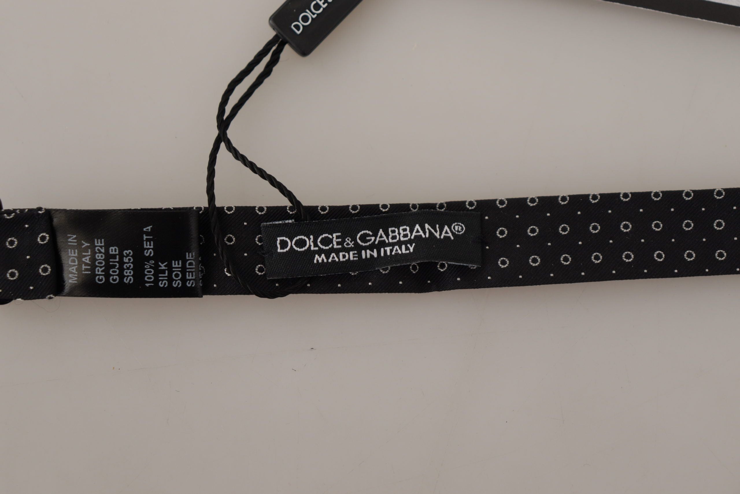 Dolce & Gabbana Elegant Polka Dot Silk Bow Tie