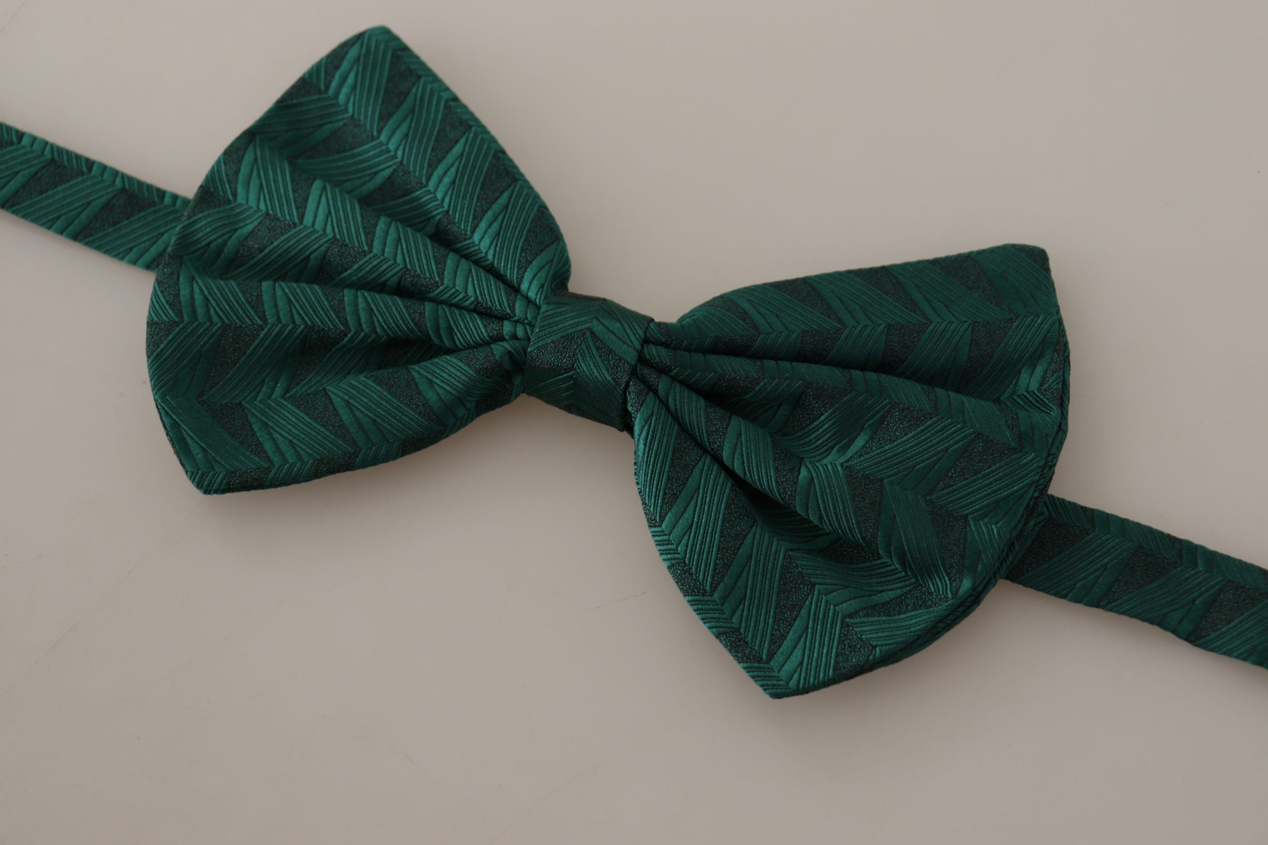 Dolce & Gabbana Elegant Silk Emerald Bow Tie