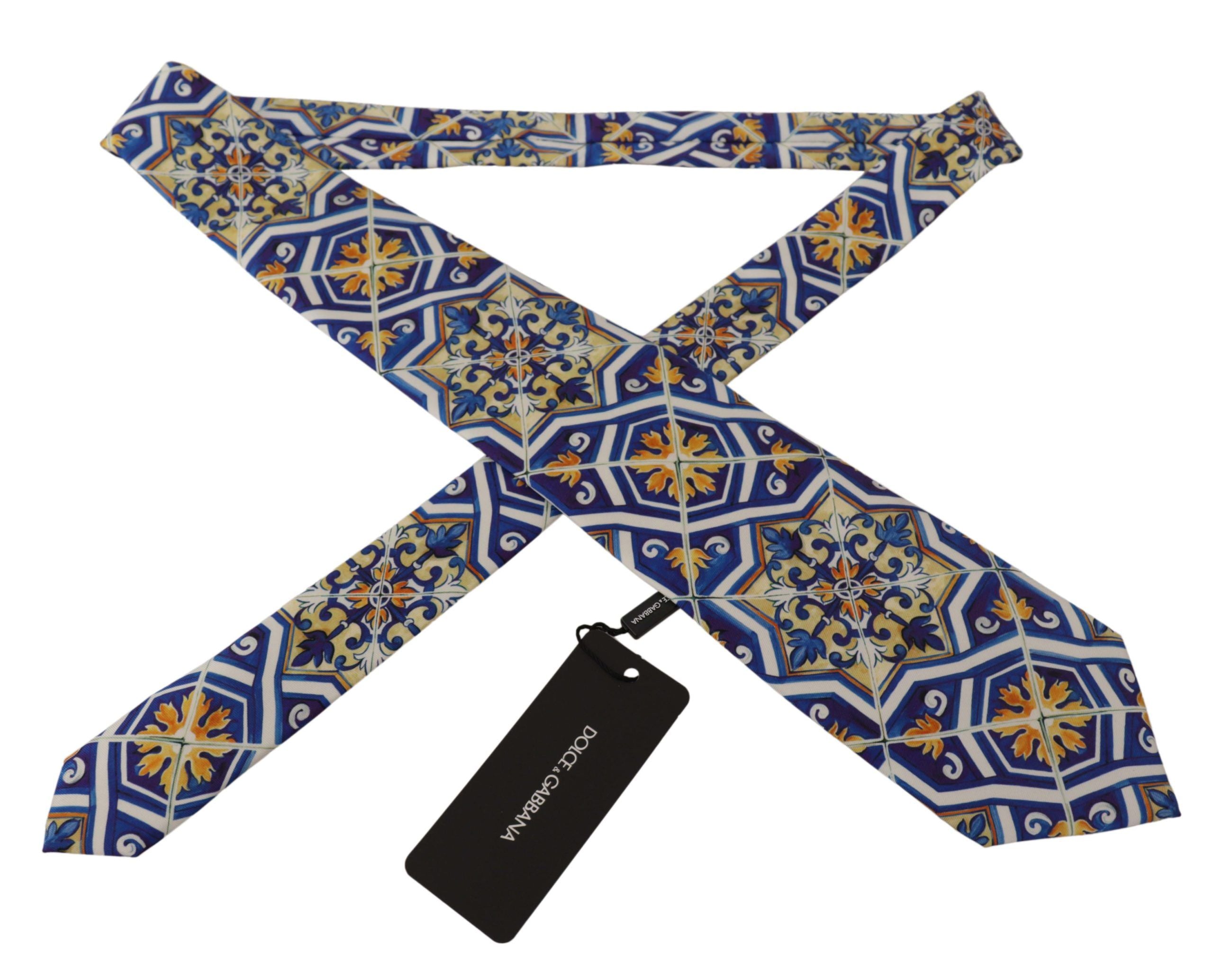 Dolce & Gabbana Elegant Multicolor Majolica Silk Tie