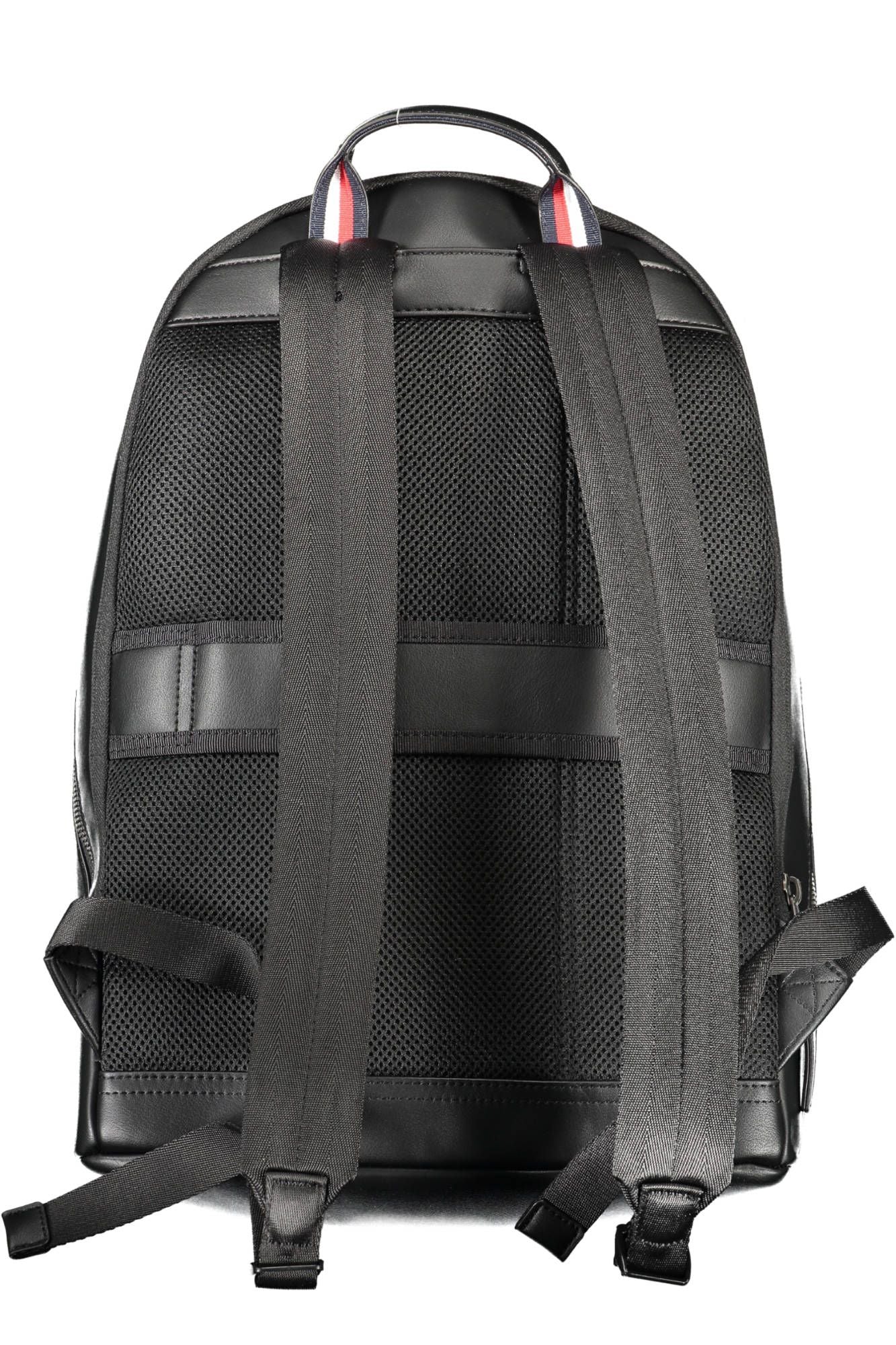 Tommy Hilfiger Black Polyester Men Backpack