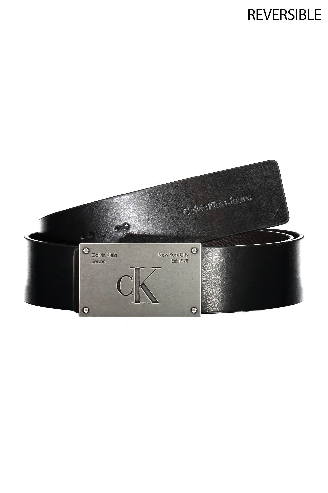 Calvin Klein Brown Leather Men's Belt