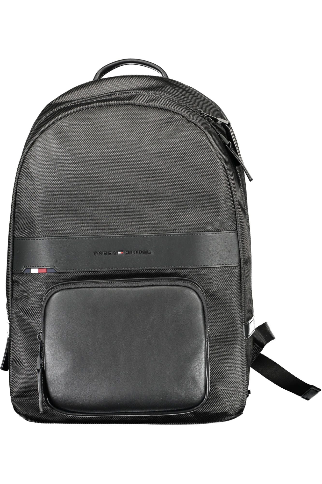 Tommy Hilfiger Black Polyester Men Backpack