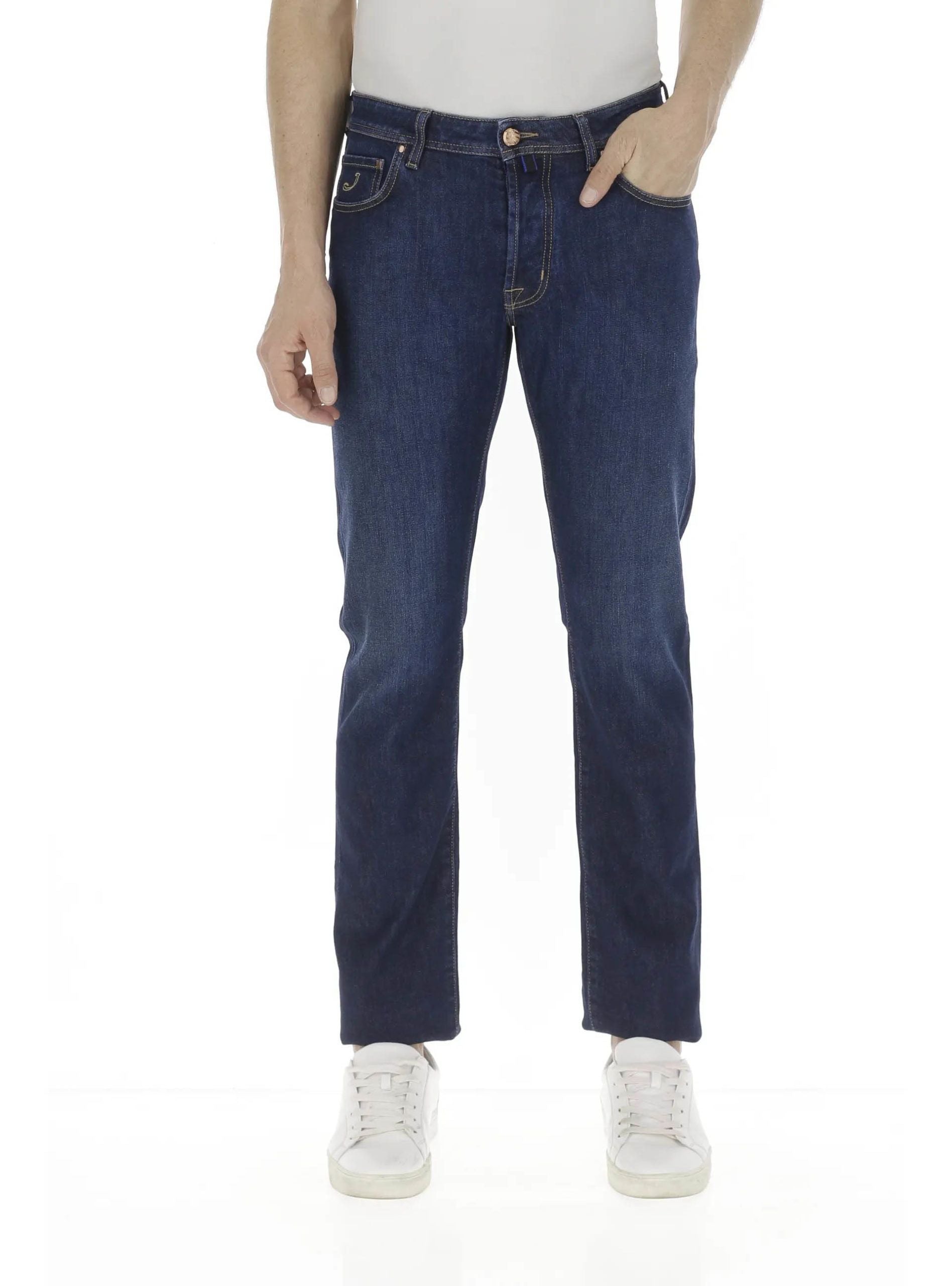 Jacob Cohen Blue Cotton Men Jeans