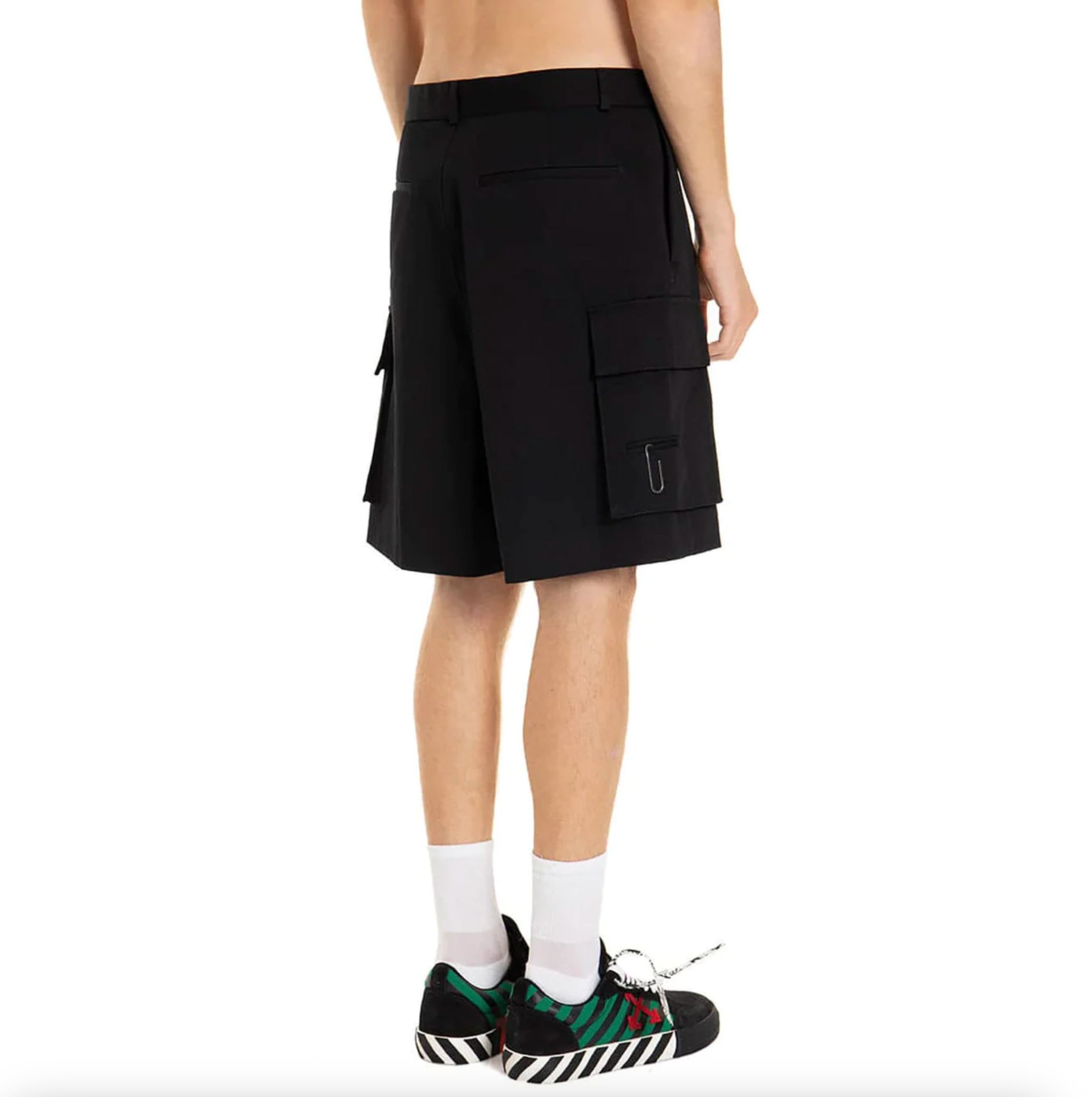 Off-White Black Cotton Men Short