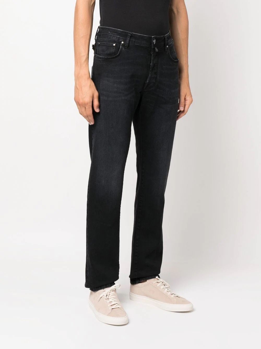 Jacob Cohen Exquisite Black Denim Regular Fit Jeans