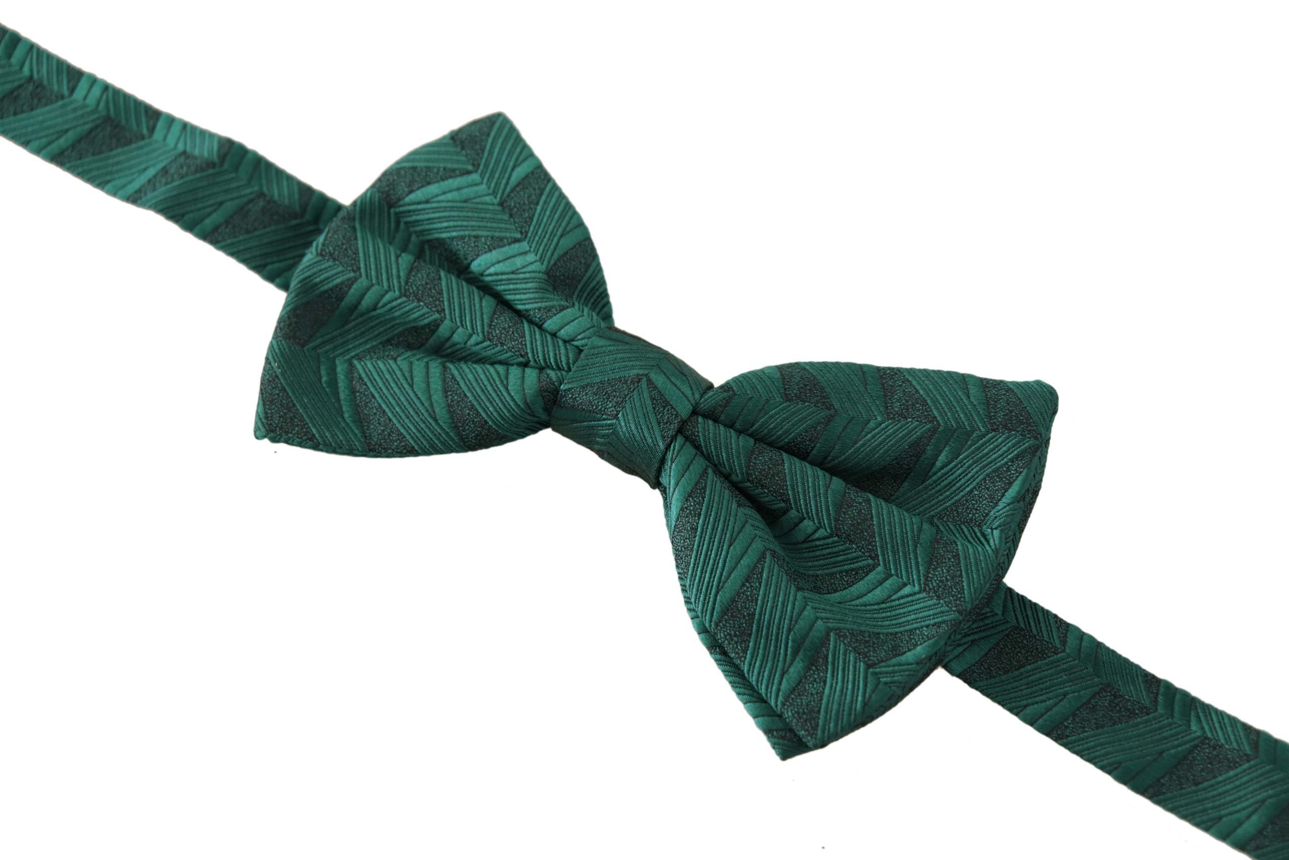 Dolce & Gabbana Emerald Elegance Silk Bow Tie