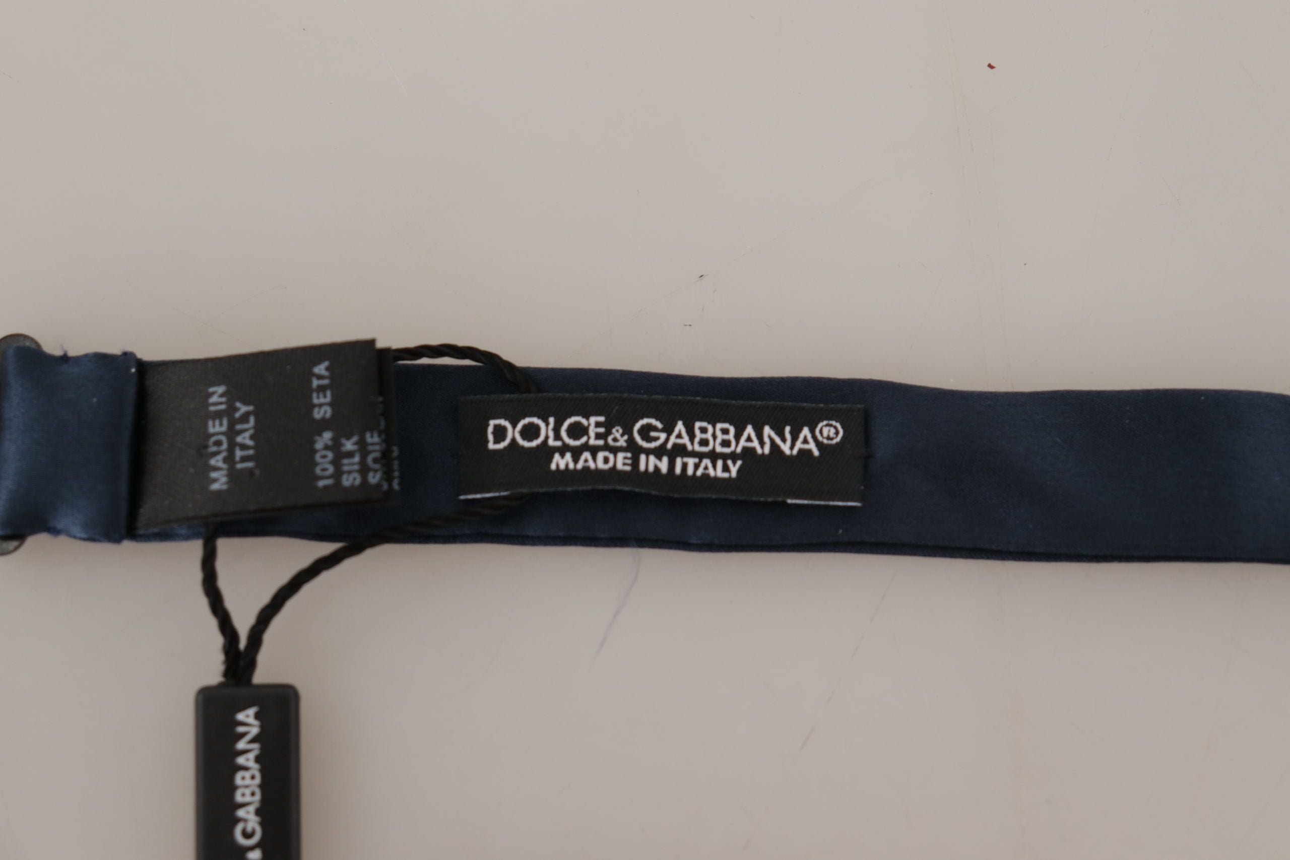 Dolce & Gabbana Elegant Silk Blue Bow Tie